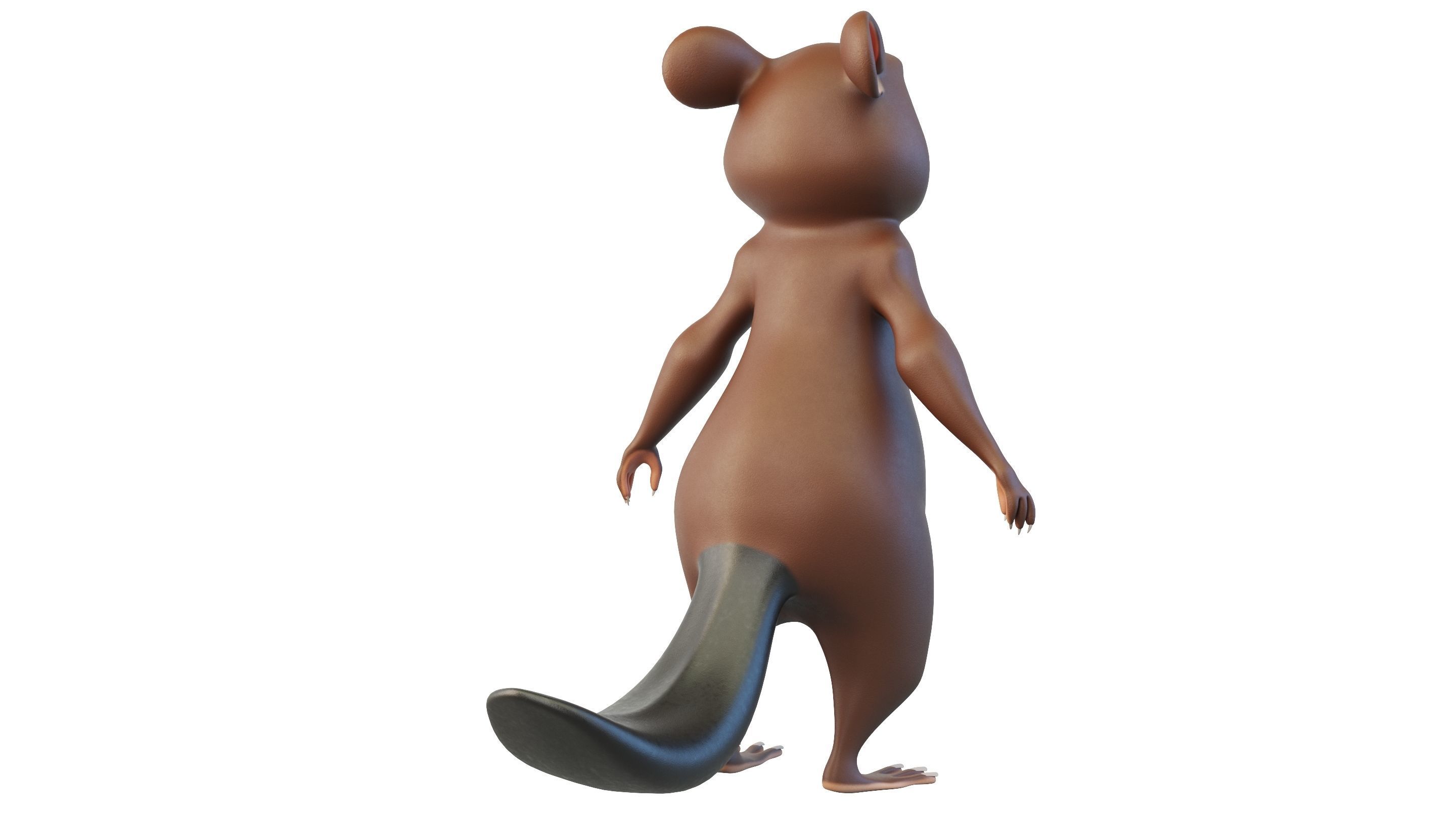 Cartoon Beaver Character 3D model_5