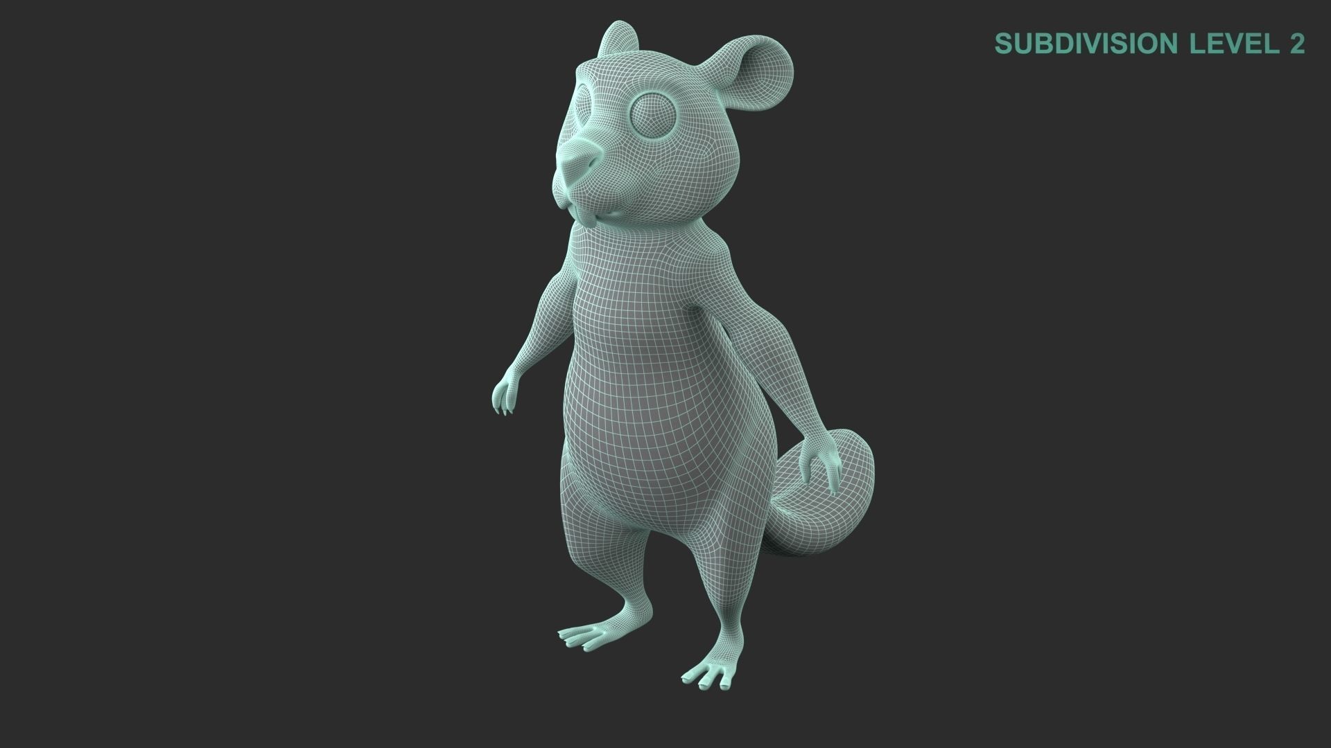 Cartoon Beaver Character 3D model_13