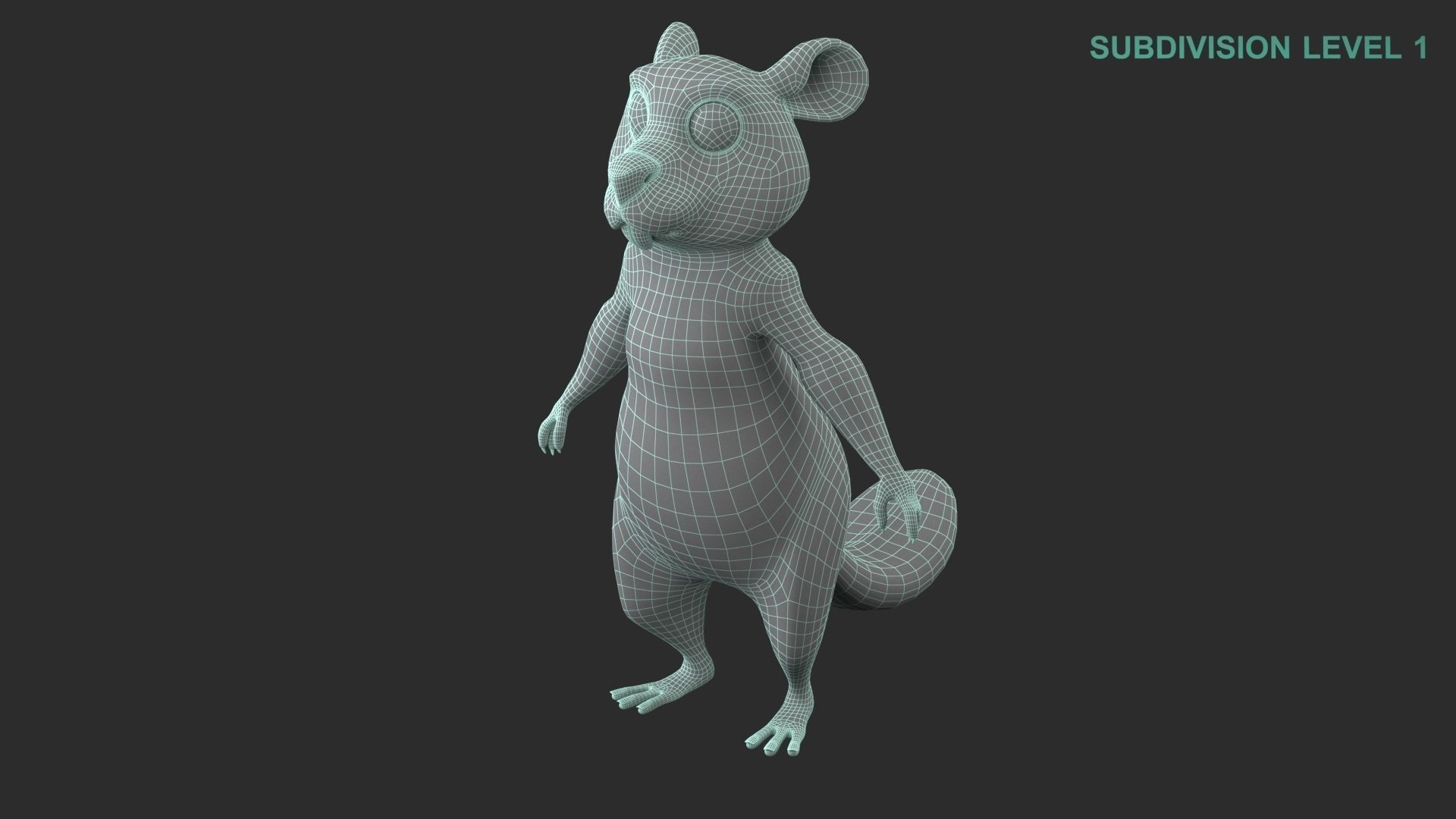Cartoon Beaver Character 3D model_16