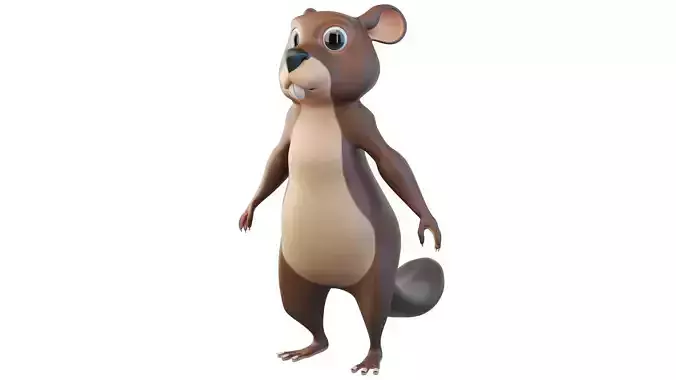Cartoon Beaver Character