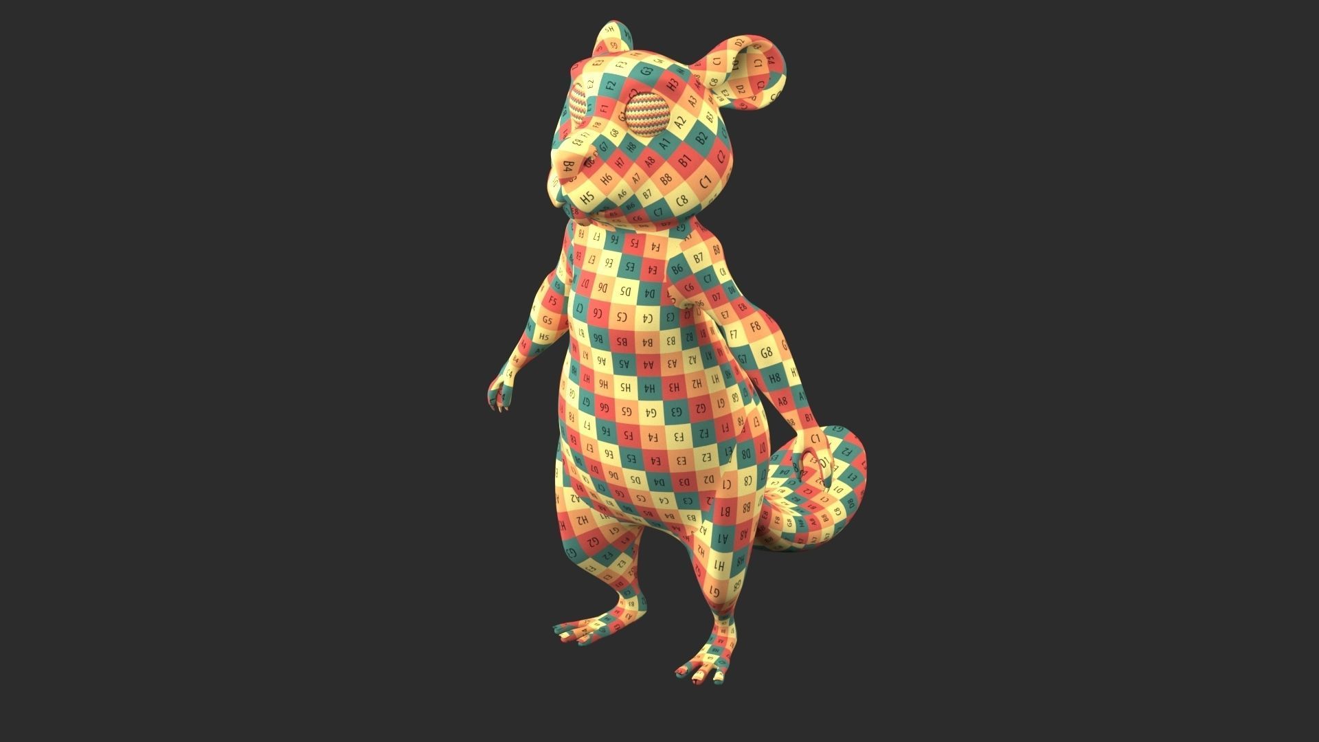 Cartoon Beaver Character 3D model_12