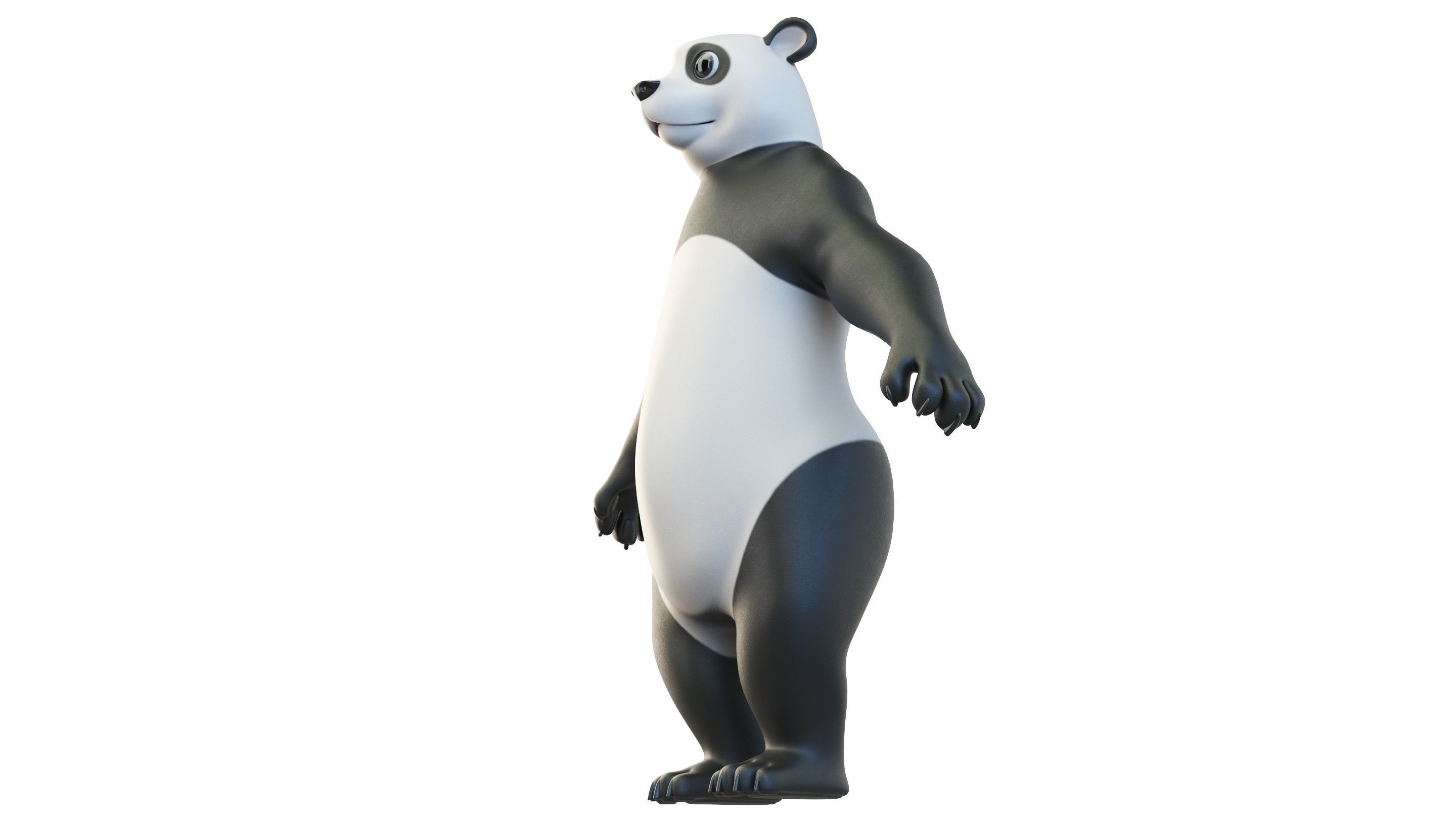 Cartoon Panda Character 3D model_8