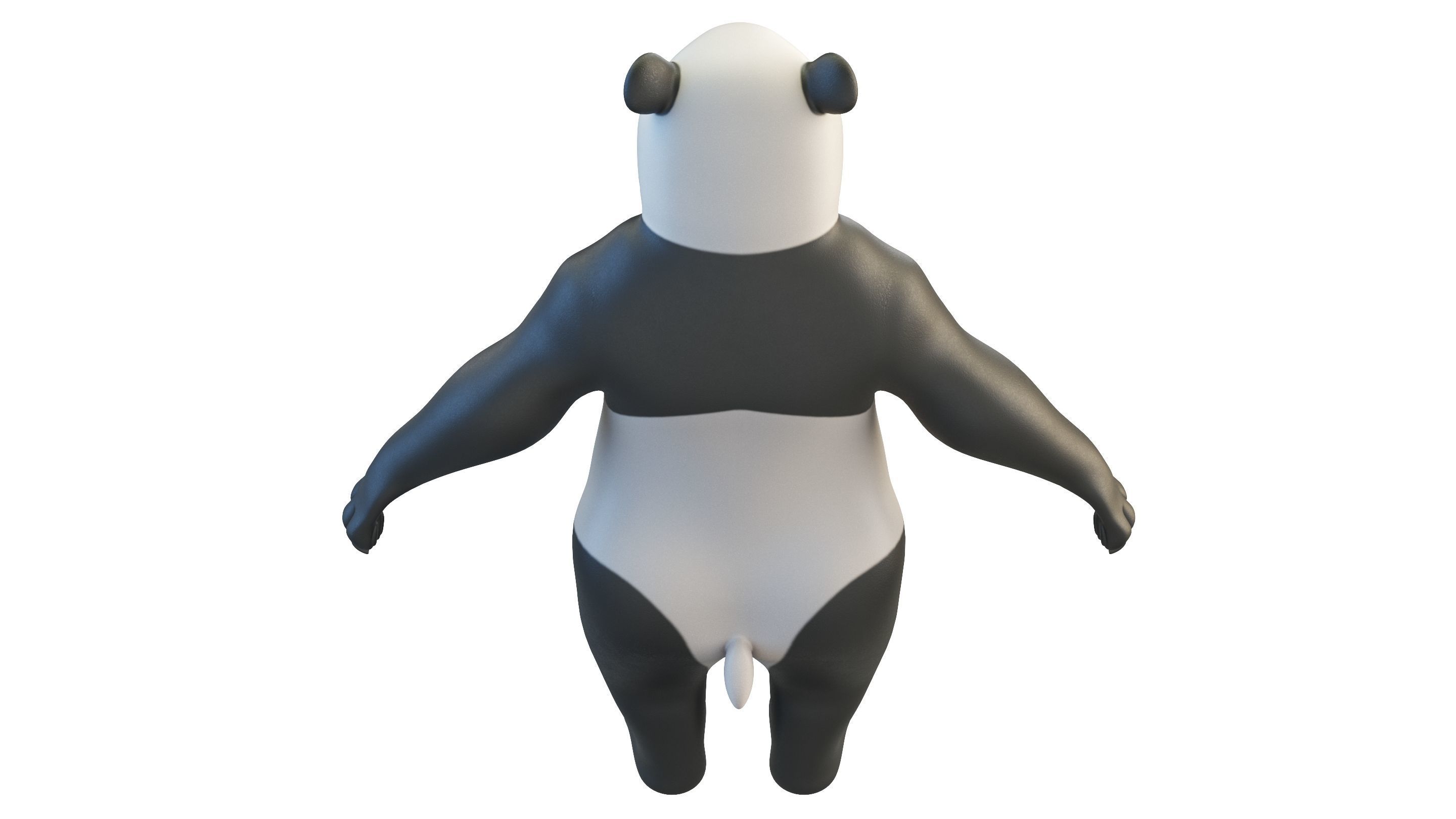 Cartoon Panda Character 3D model_6