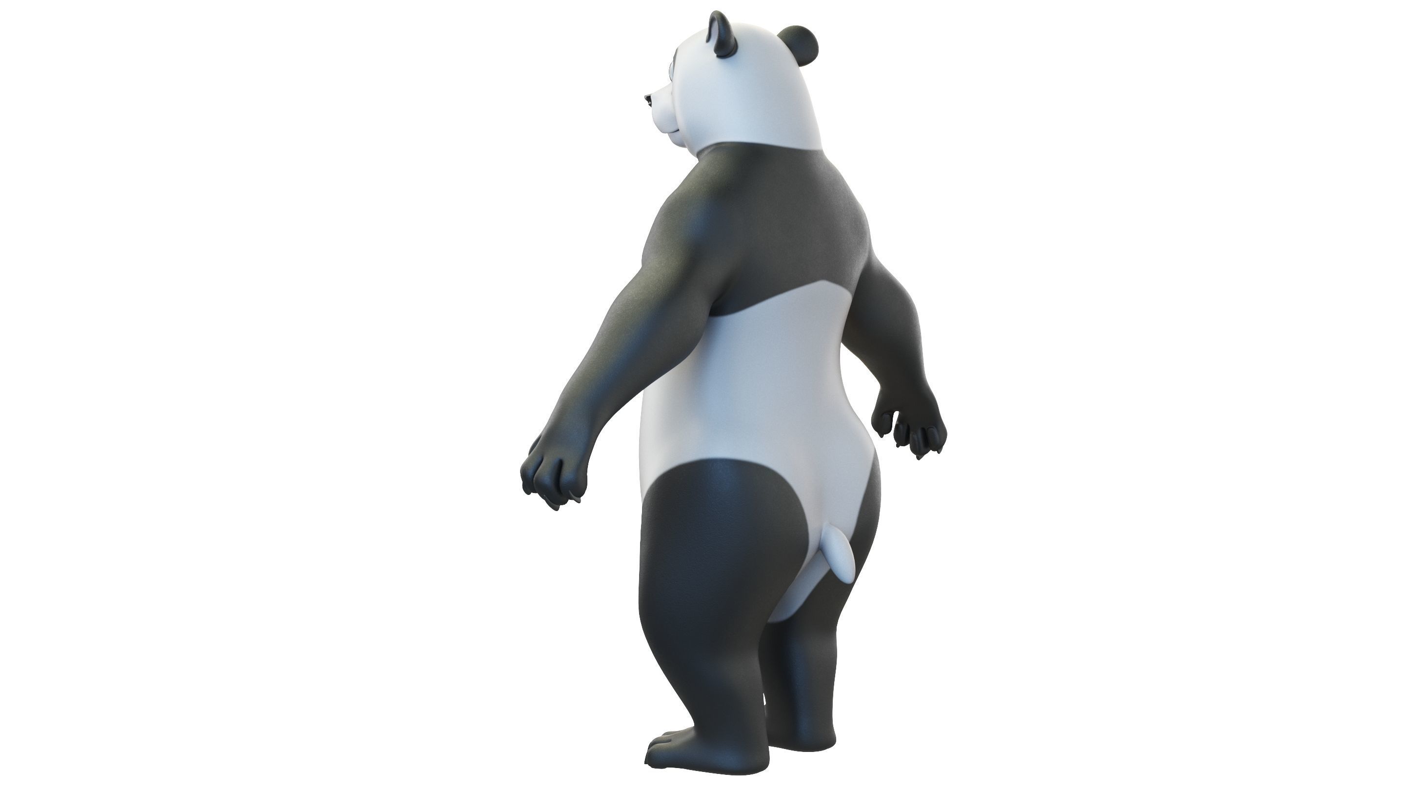 Cartoon Panda Character 3D model_9