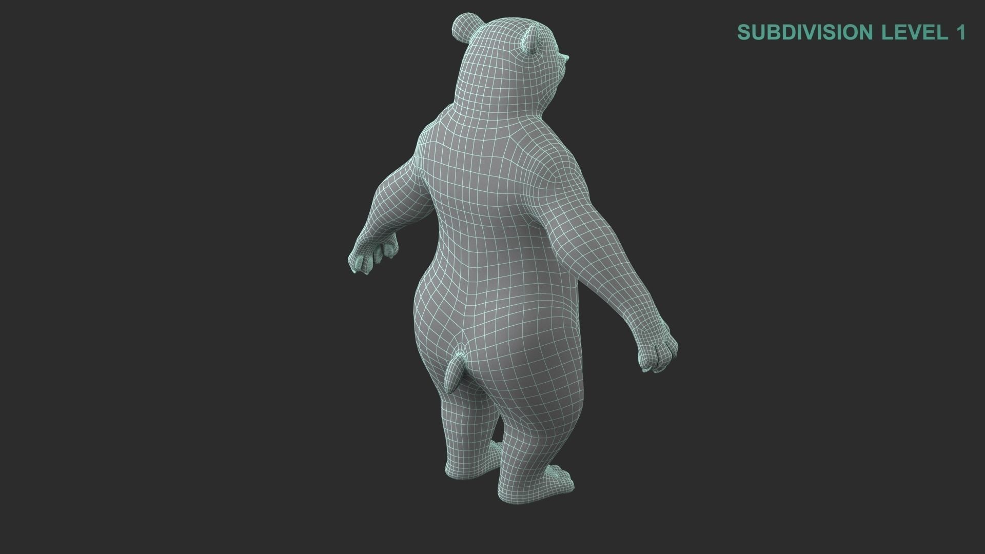 Cartoon Panda Character 3D model_18