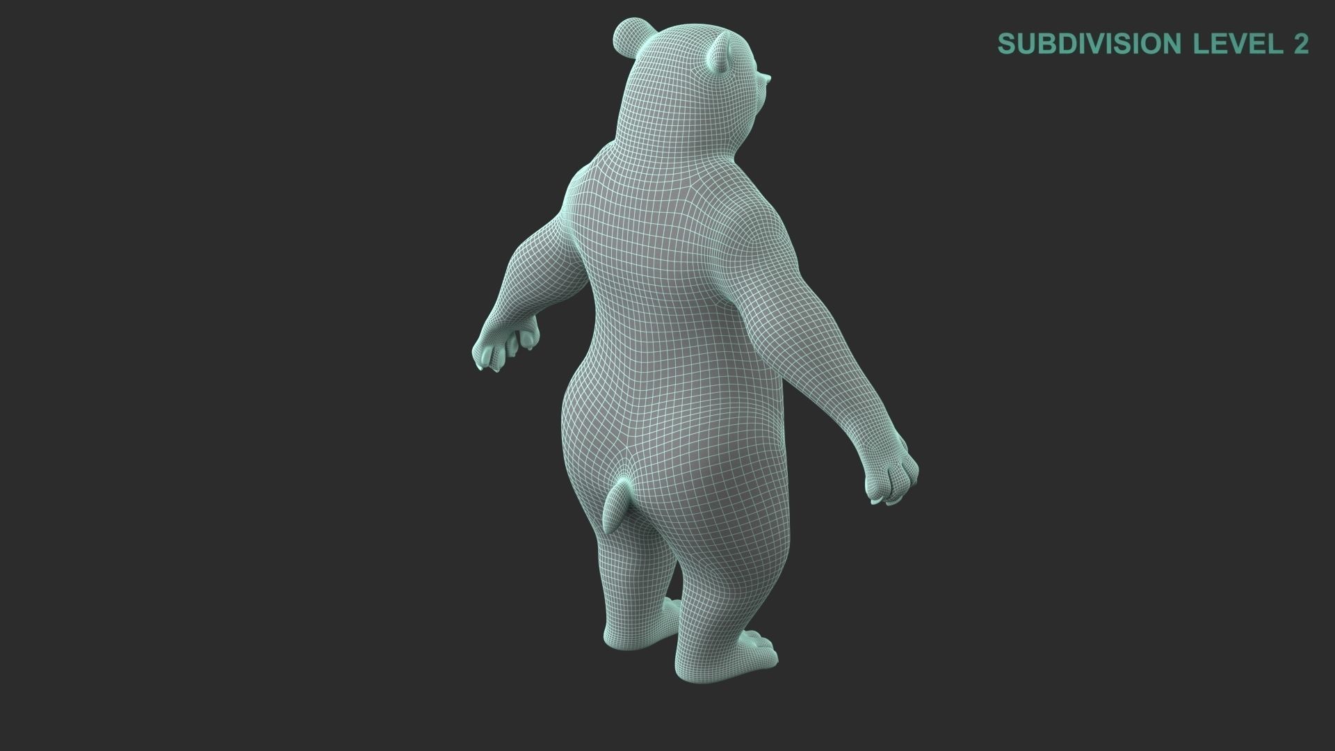 Cartoon Panda Character 3D model_15