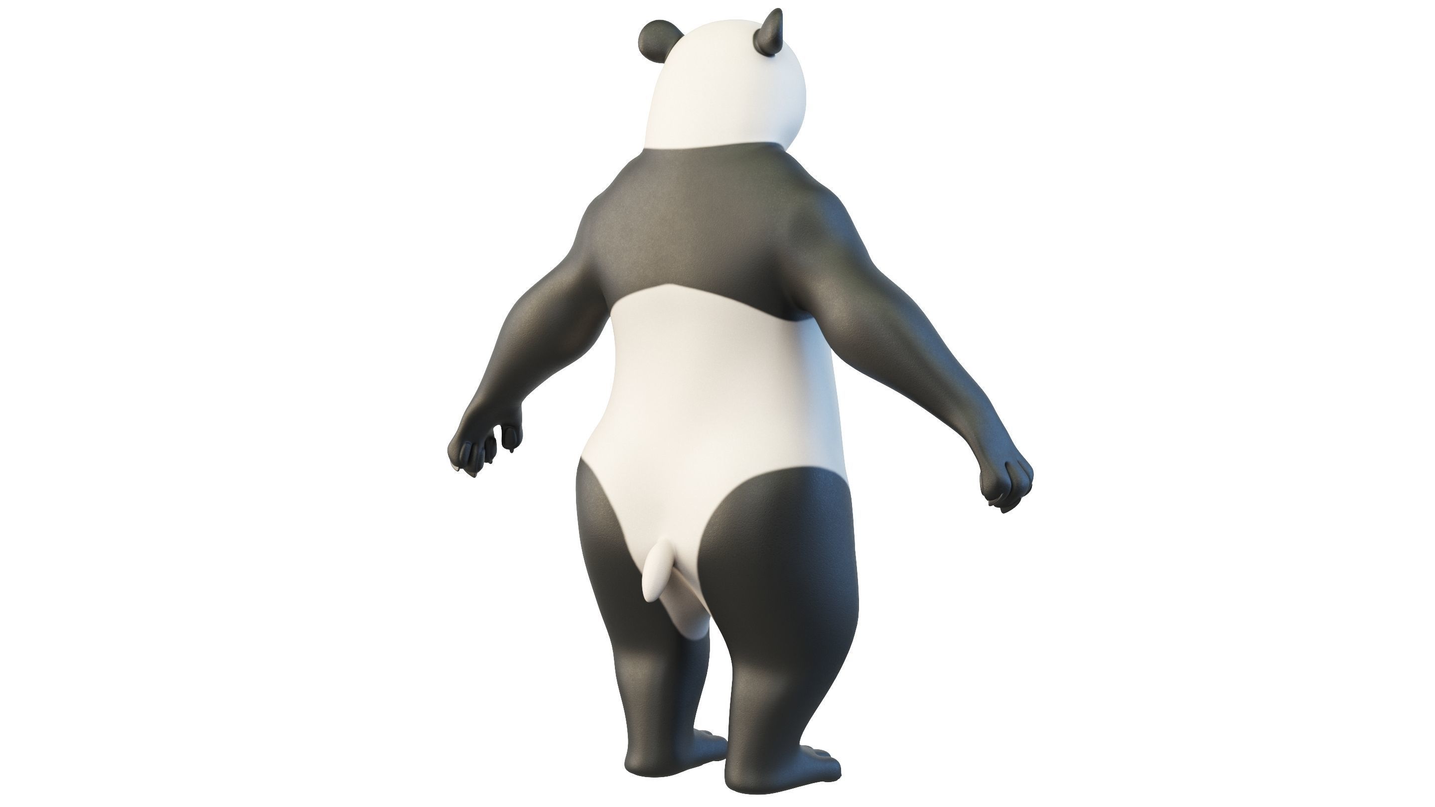 Cartoon Panda Character 3D model_5