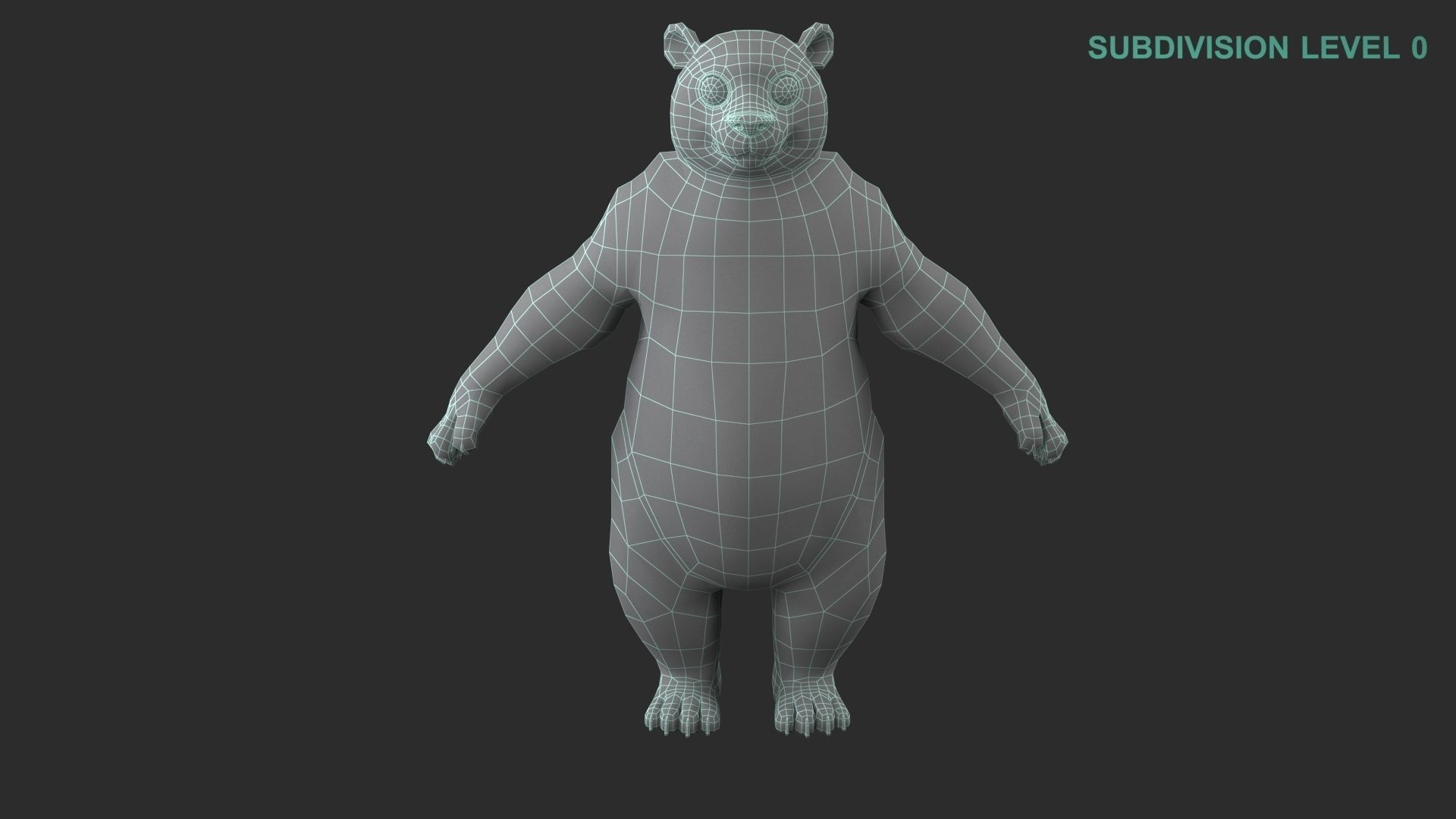 Cartoon Panda Character 3D model_20