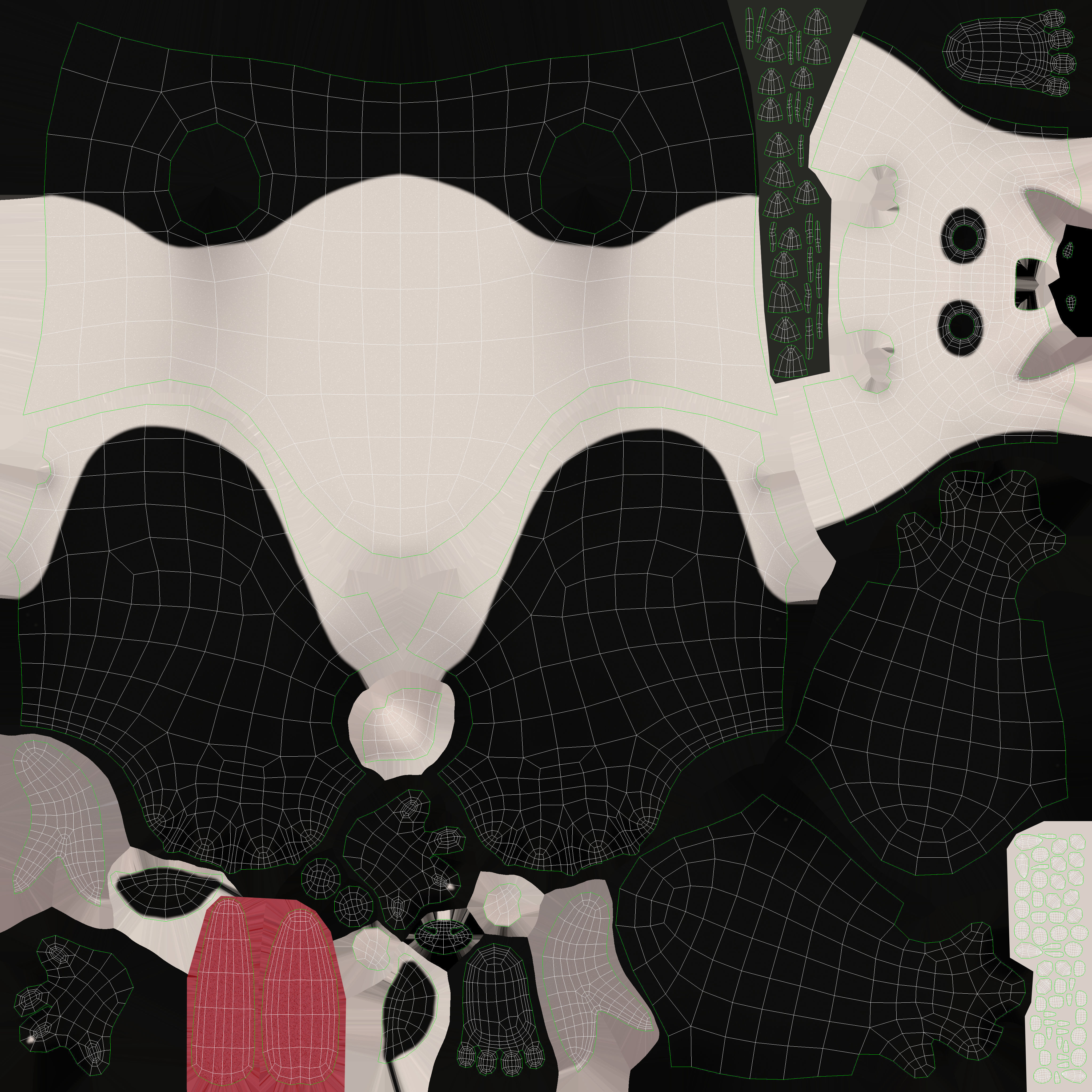 Cartoon Panda Character 3D model_11