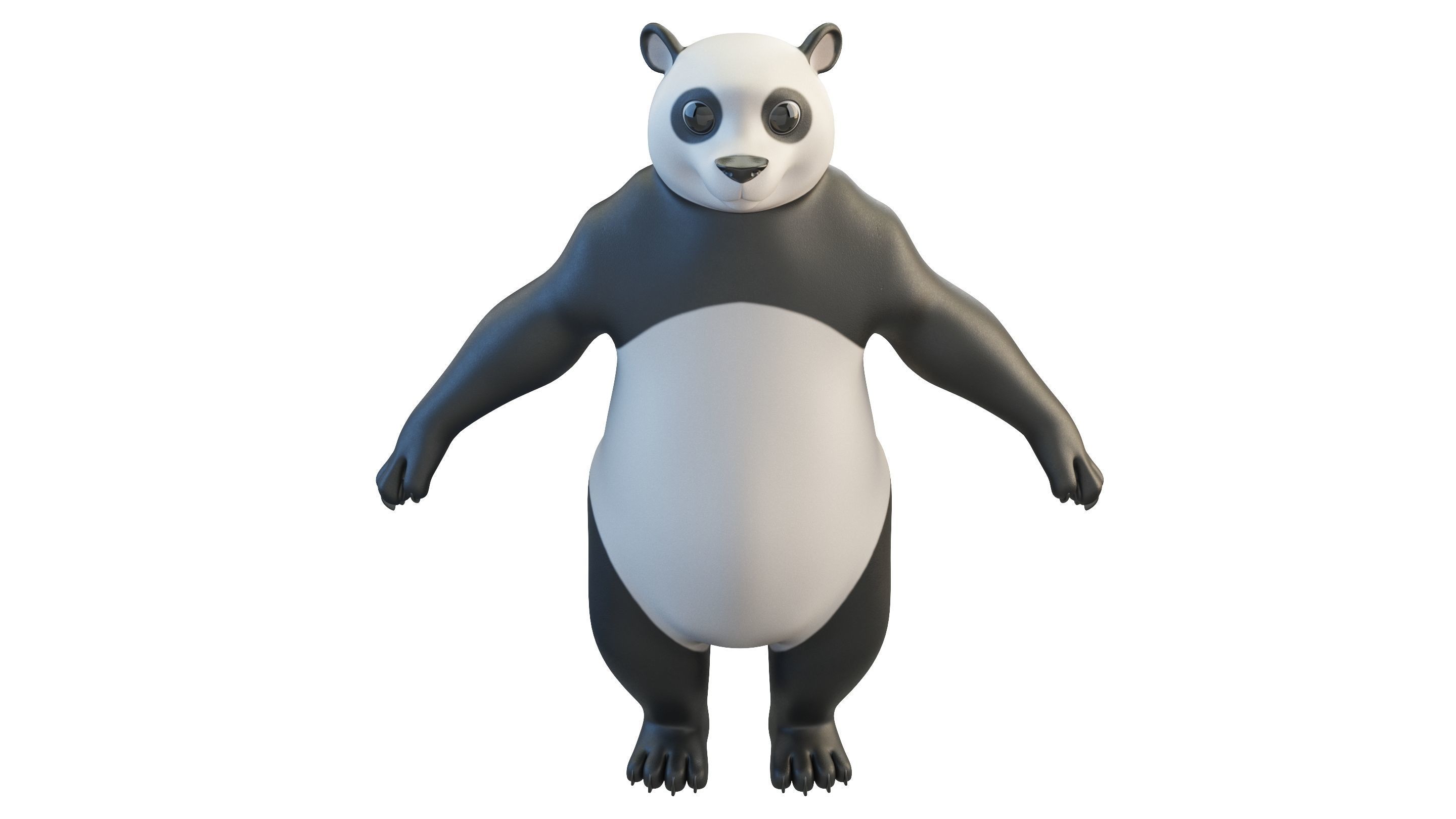Cartoon Panda Character 3D model_7