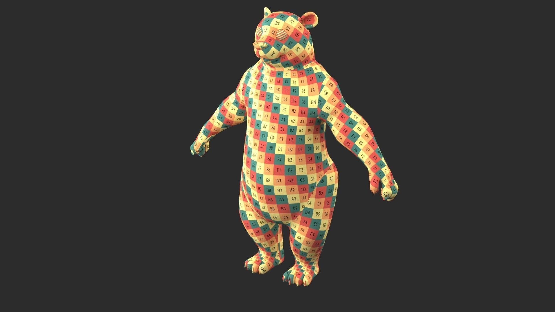 Cartoon Panda Character 3D model_12