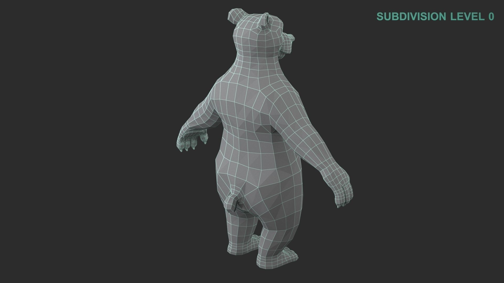 Cartoon Bear Character 3D model_21