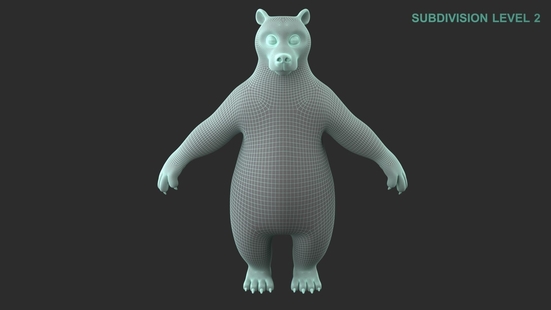 Cartoon Bear Character 3D model_14