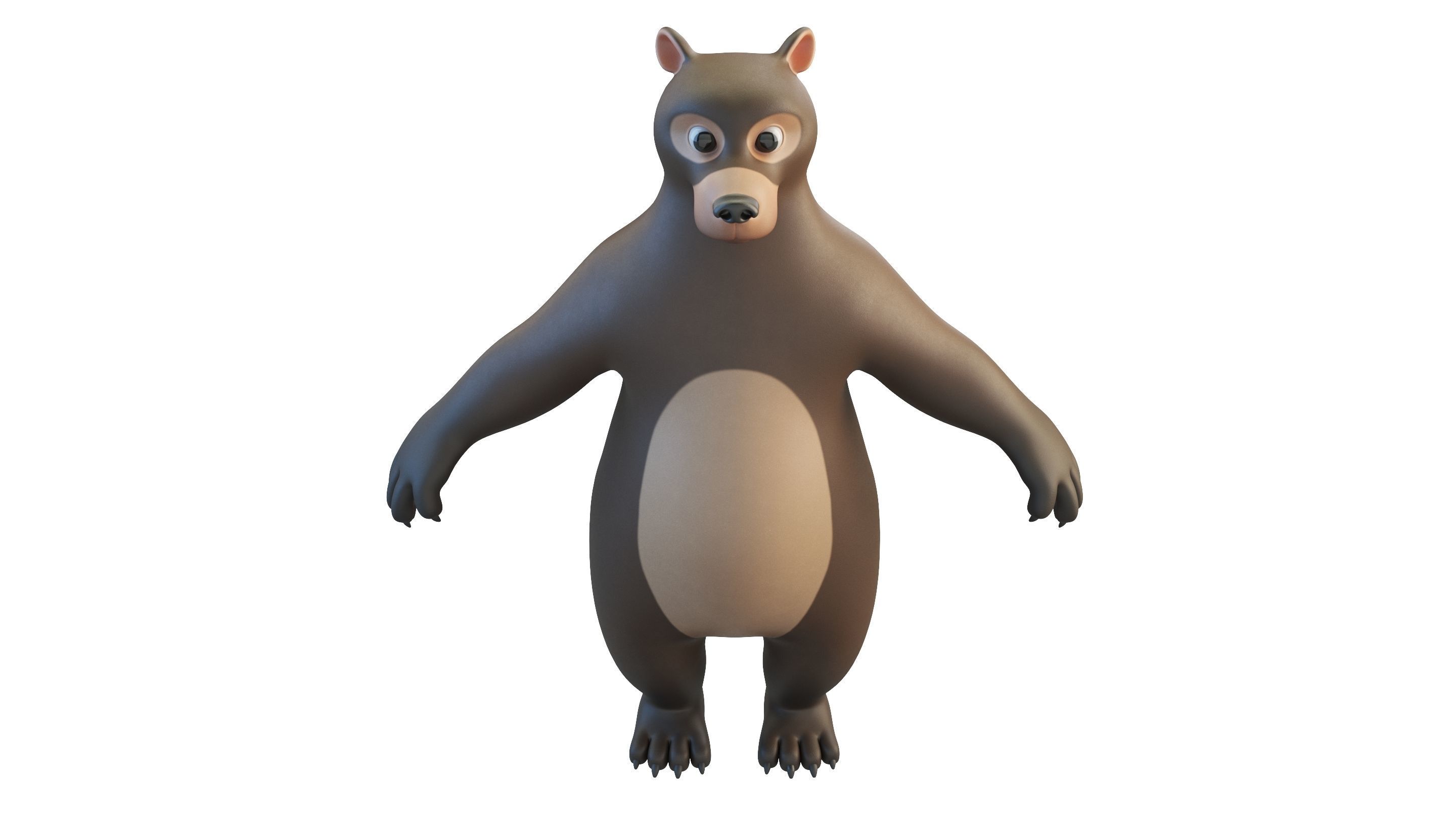Cartoon Bear Character 3D model_7