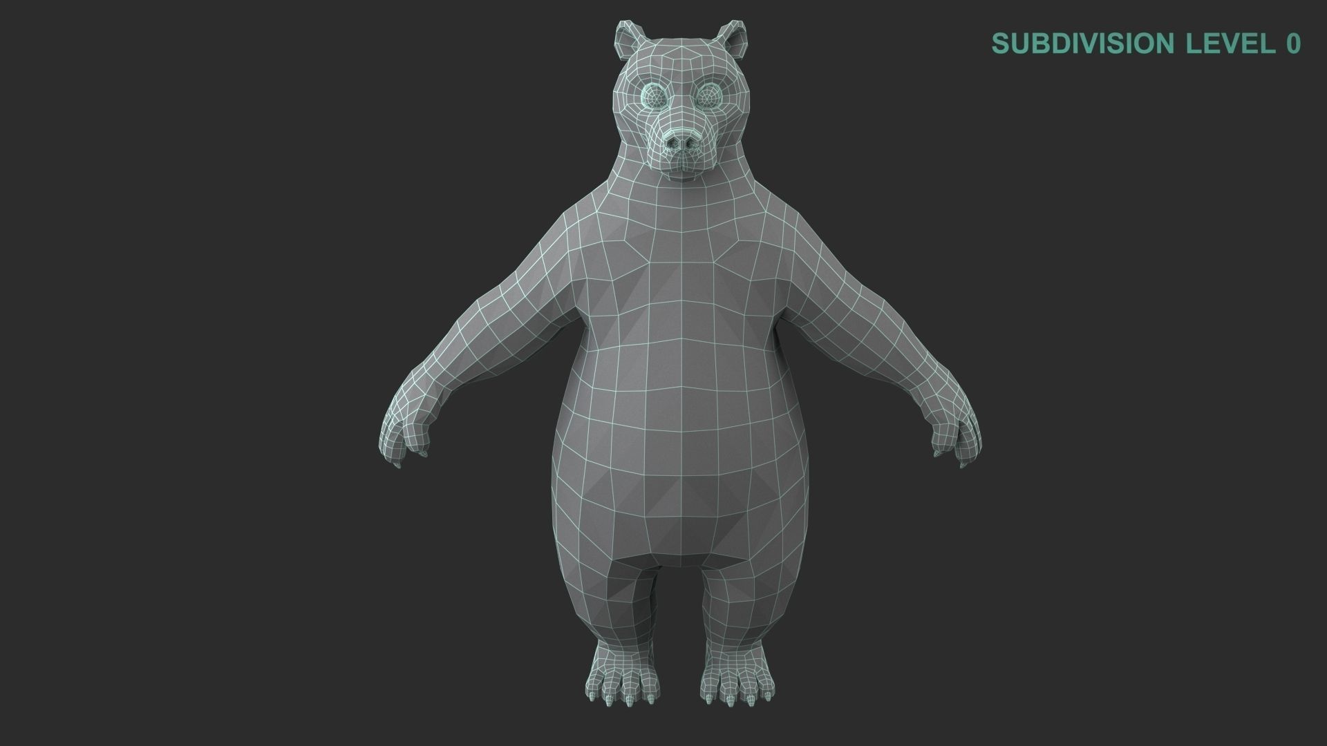 Cartoon Bear Character 3D model_20