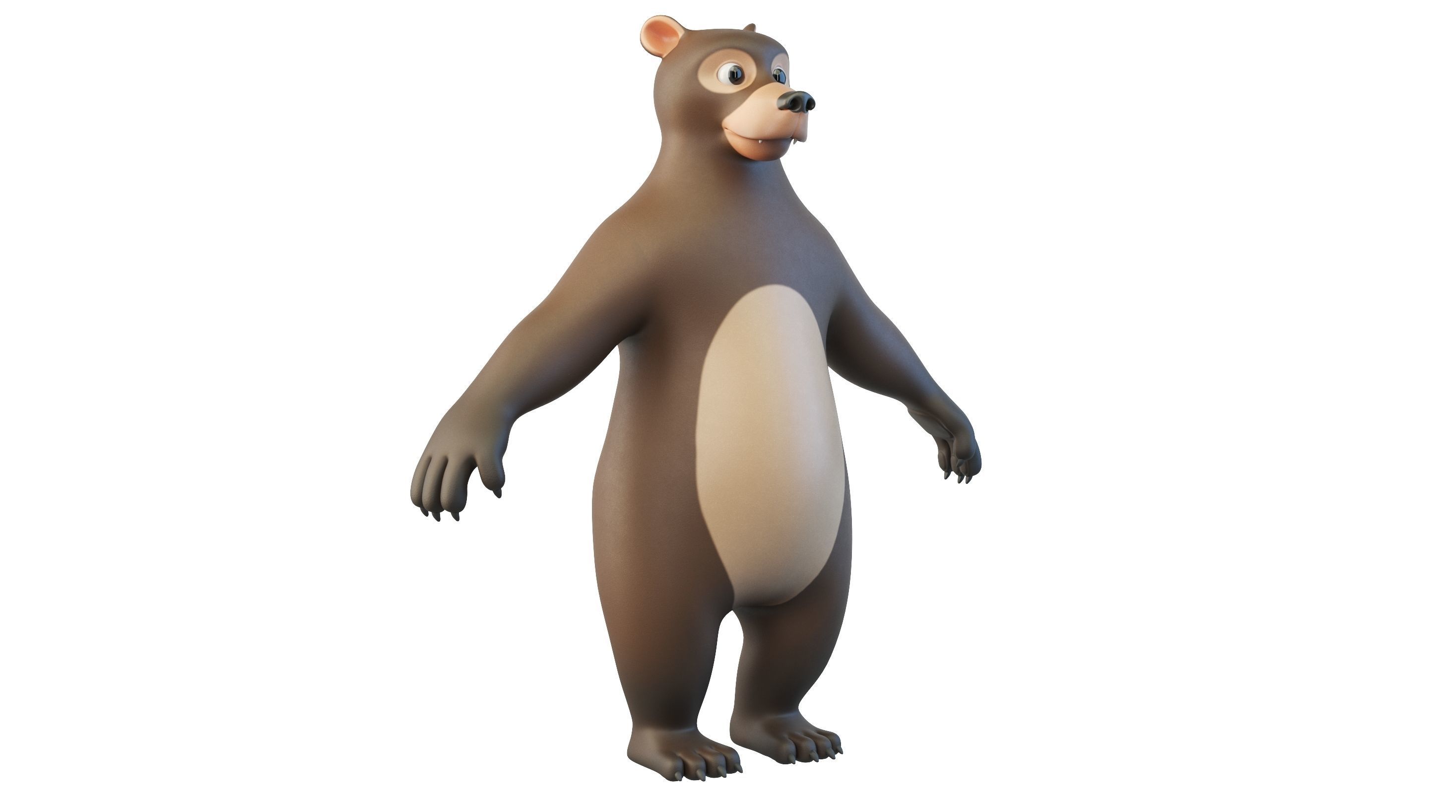 Cartoon Bear Character 3D model_2