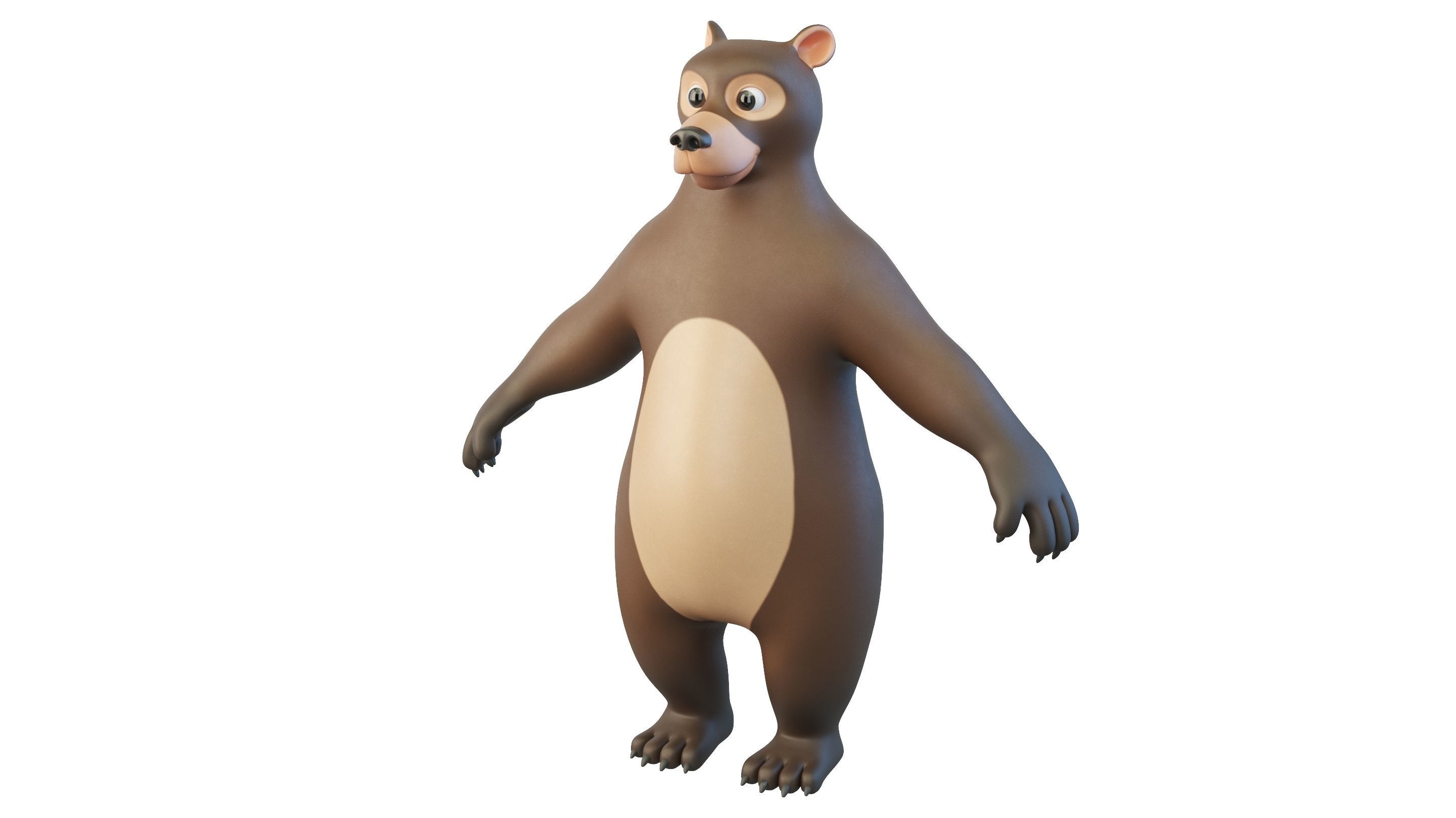 Cartoon Bear Character 3D model_10