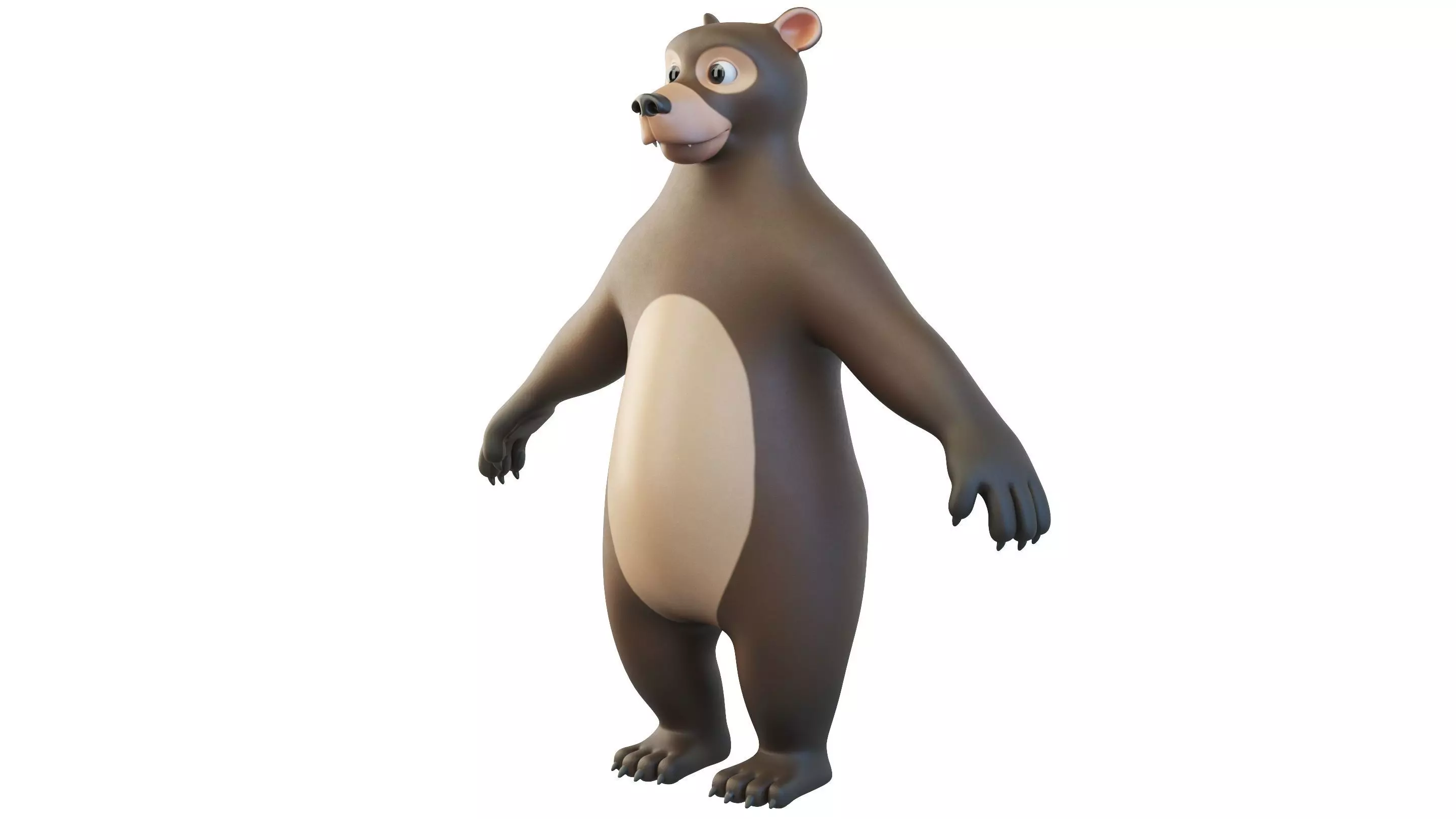 Cartoon Bear Character 3D model_0