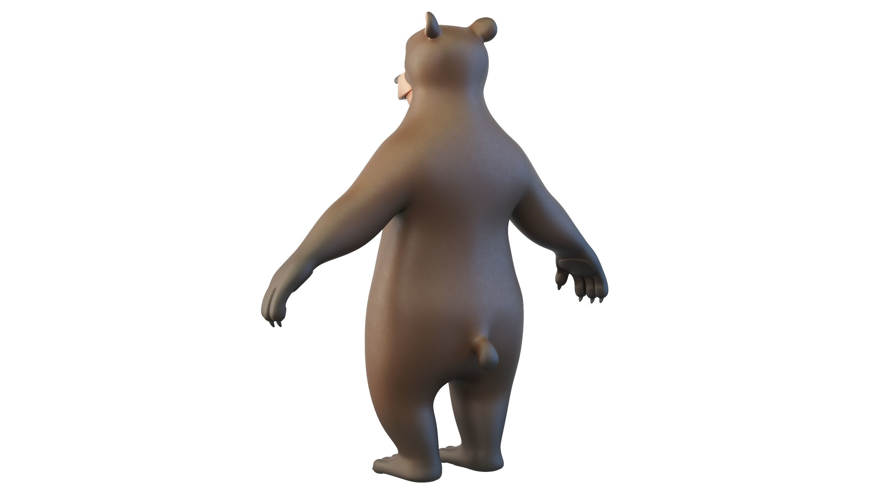 Cartoon Bear Character 3D model_4
