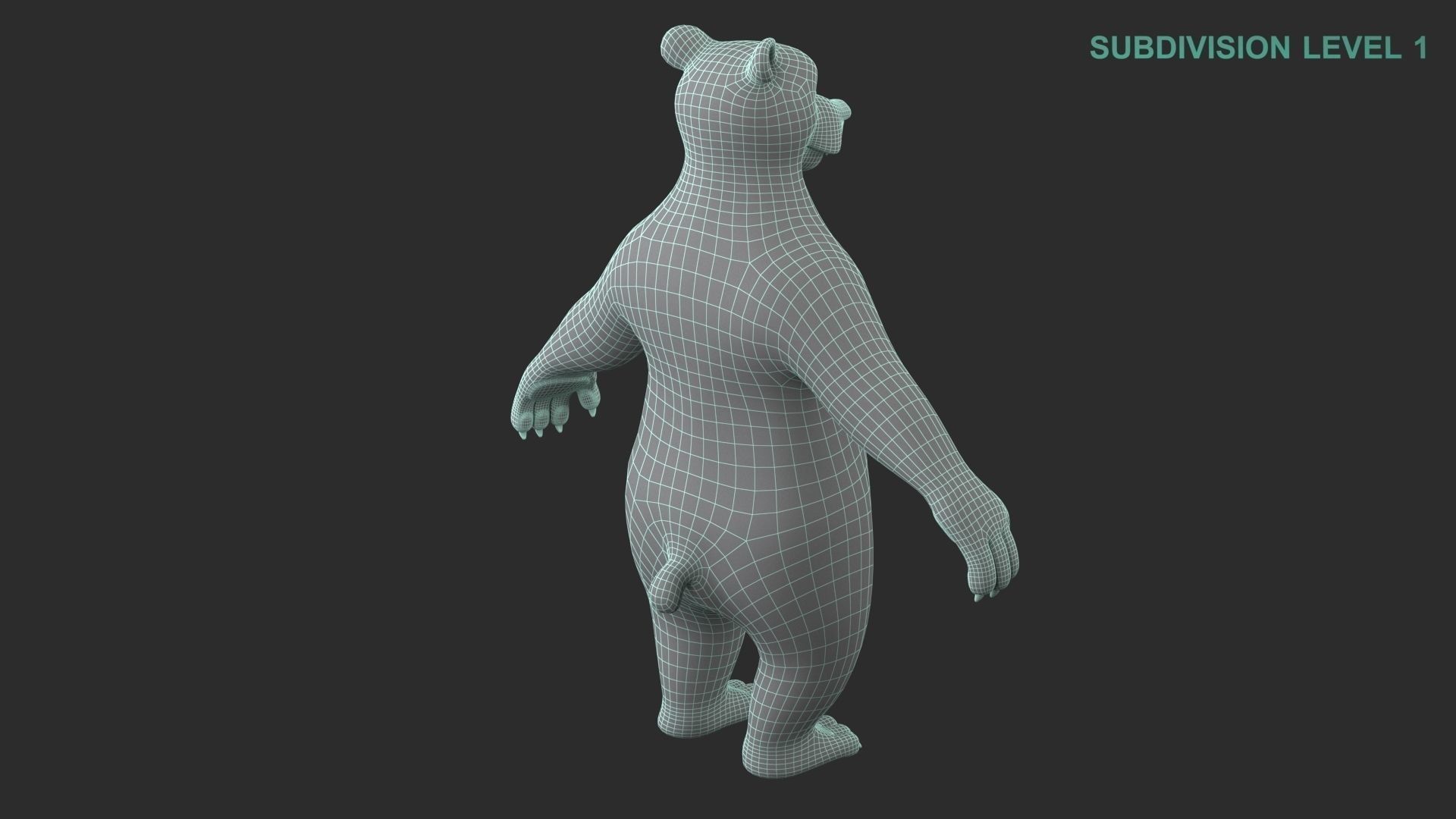 Cartoon Bear Character 3D model_18