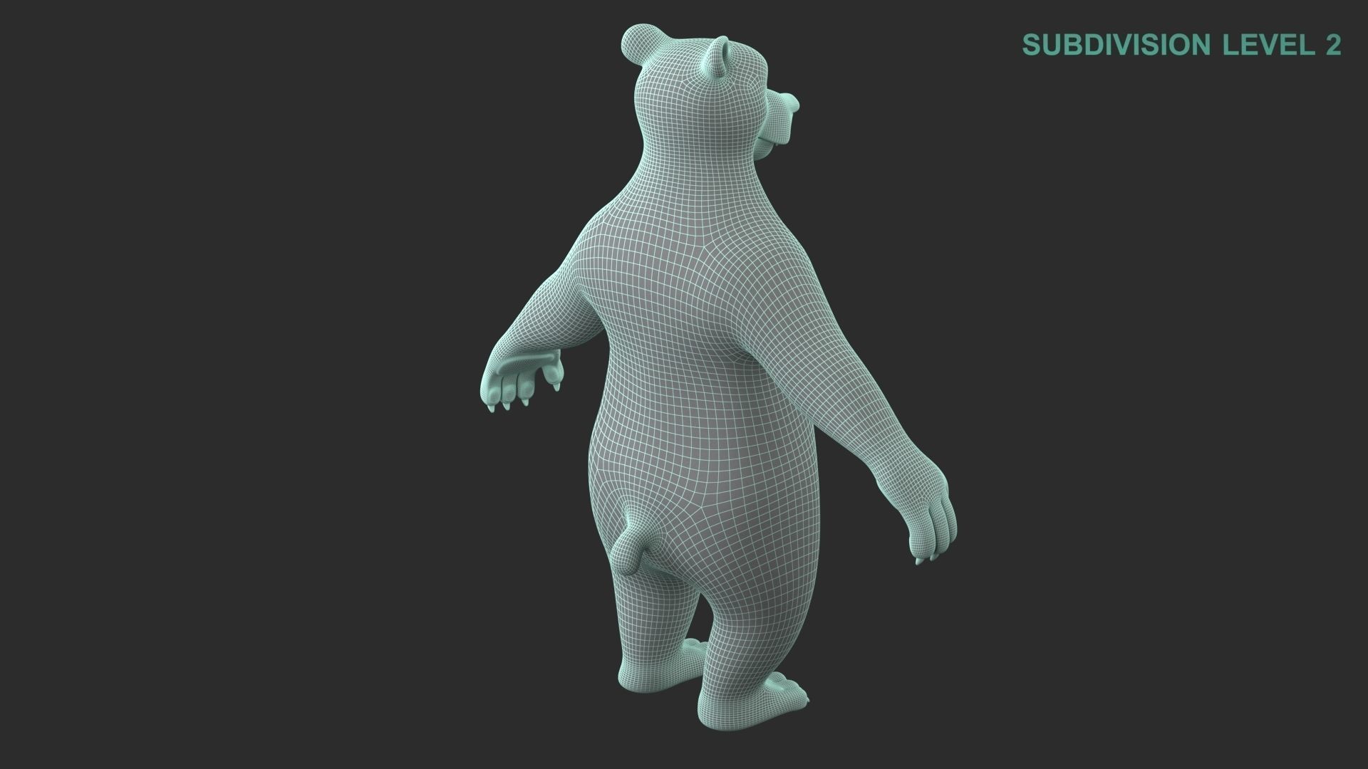 Cartoon Bear Character 3D model_15