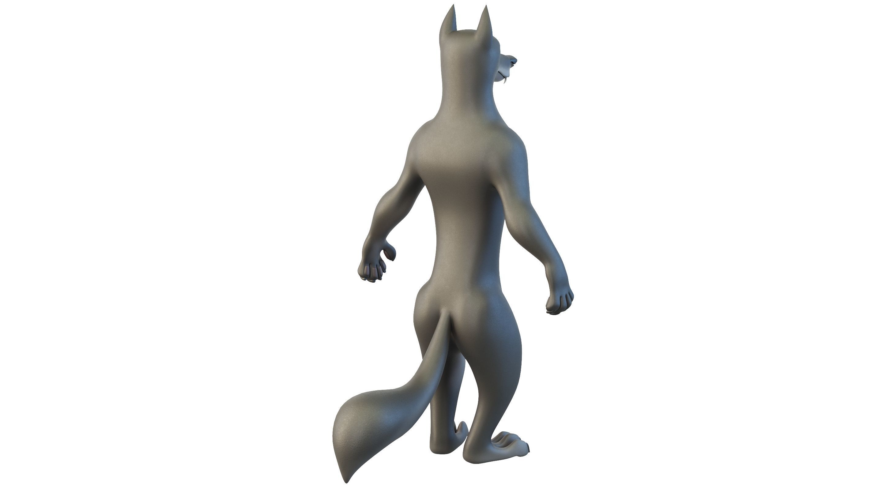 Cartoon Wolf Character 3D model_5