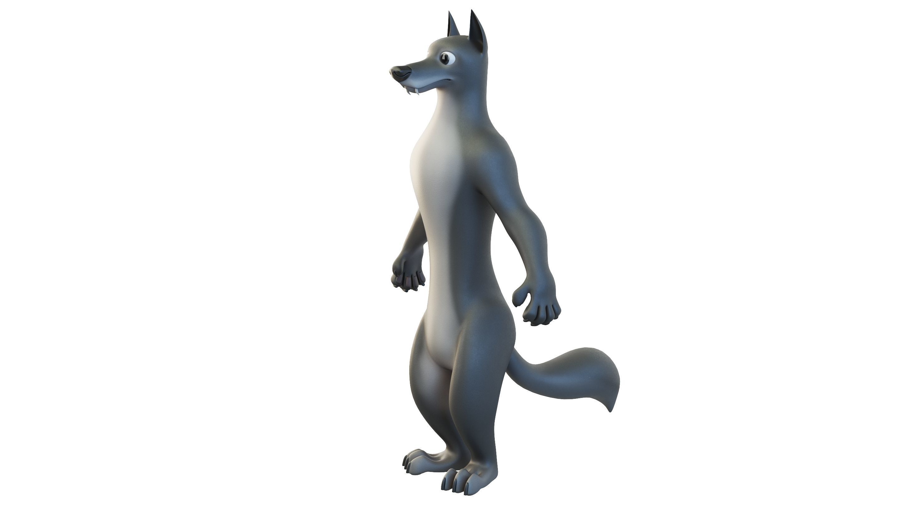 Cartoon Wolf Character 3D model_8