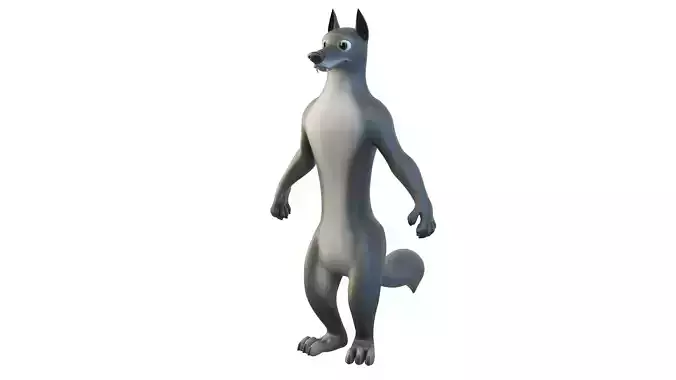 Cartoon Wolf Character