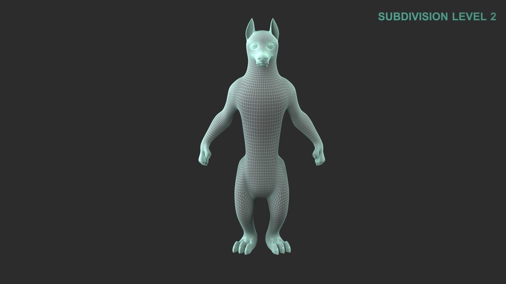 Cartoon Wolf Character 3D model_15