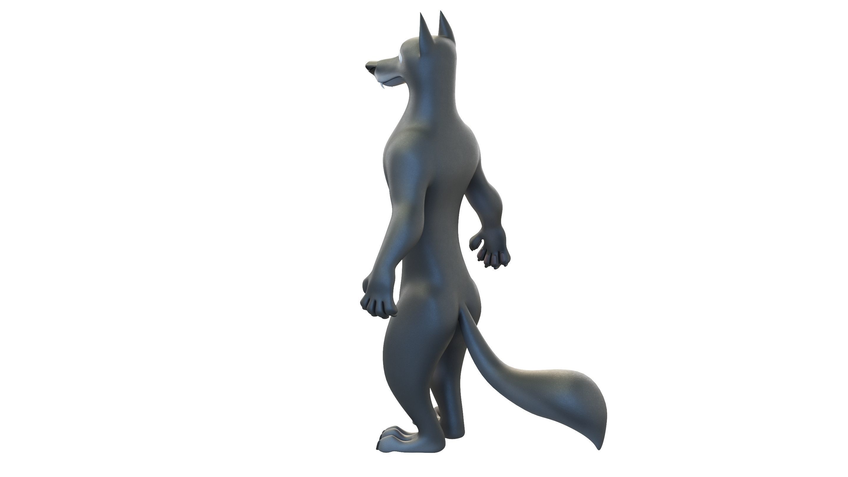 Cartoon Wolf Character 3D model_9