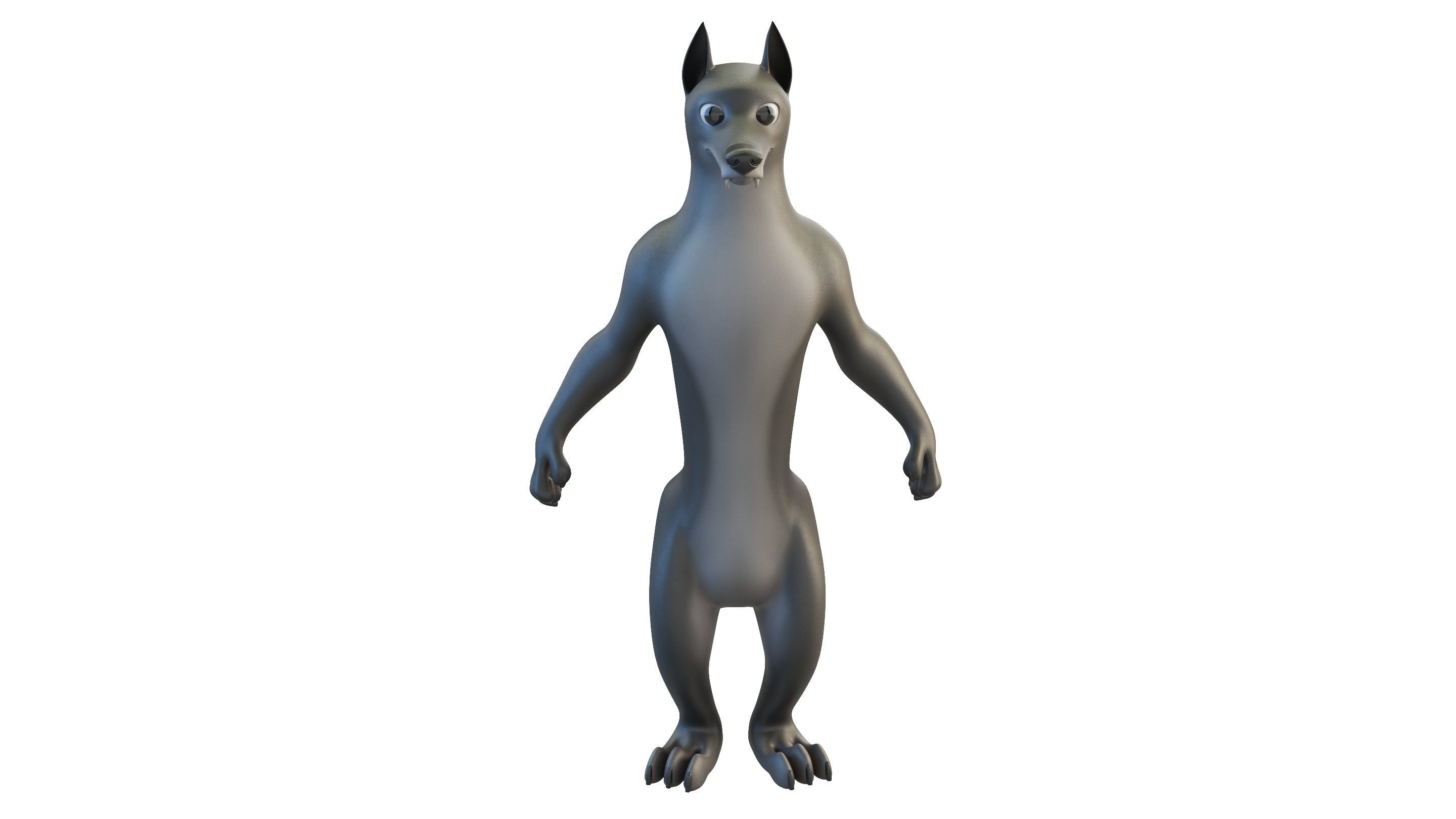 Cartoon Wolf Character 3D model_7
