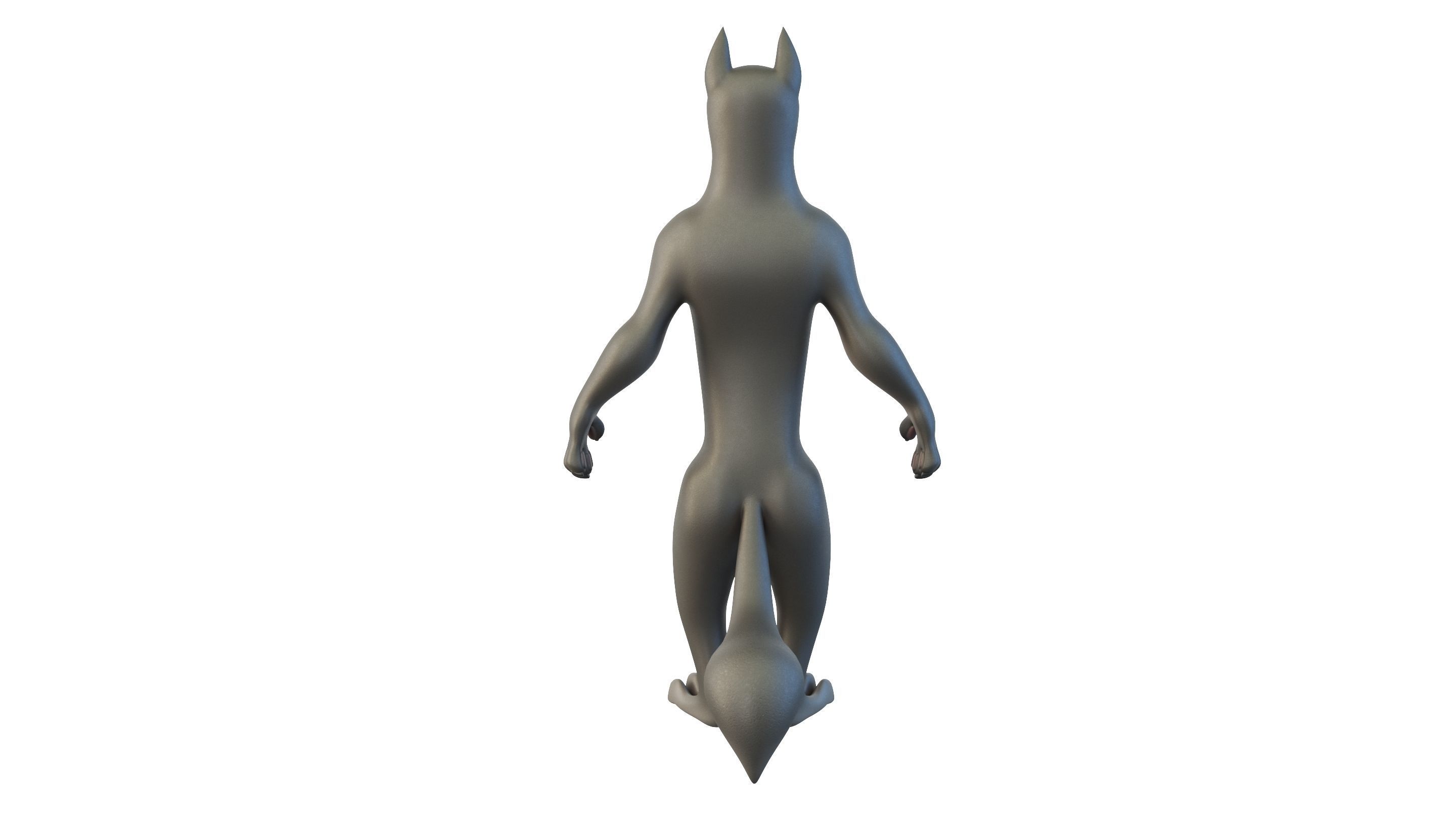 Cartoon Wolf Character 3D model_3