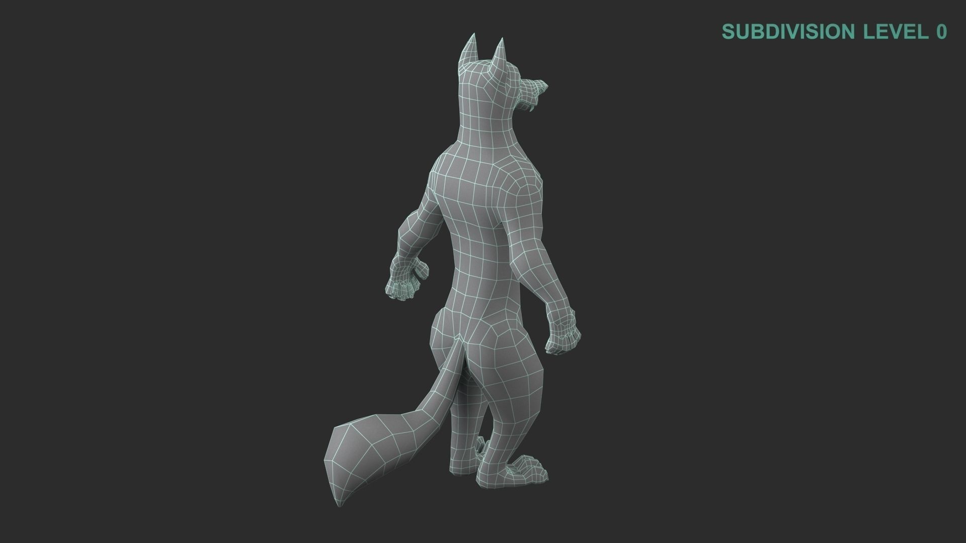 Cartoon Wolf Character 3D model_22