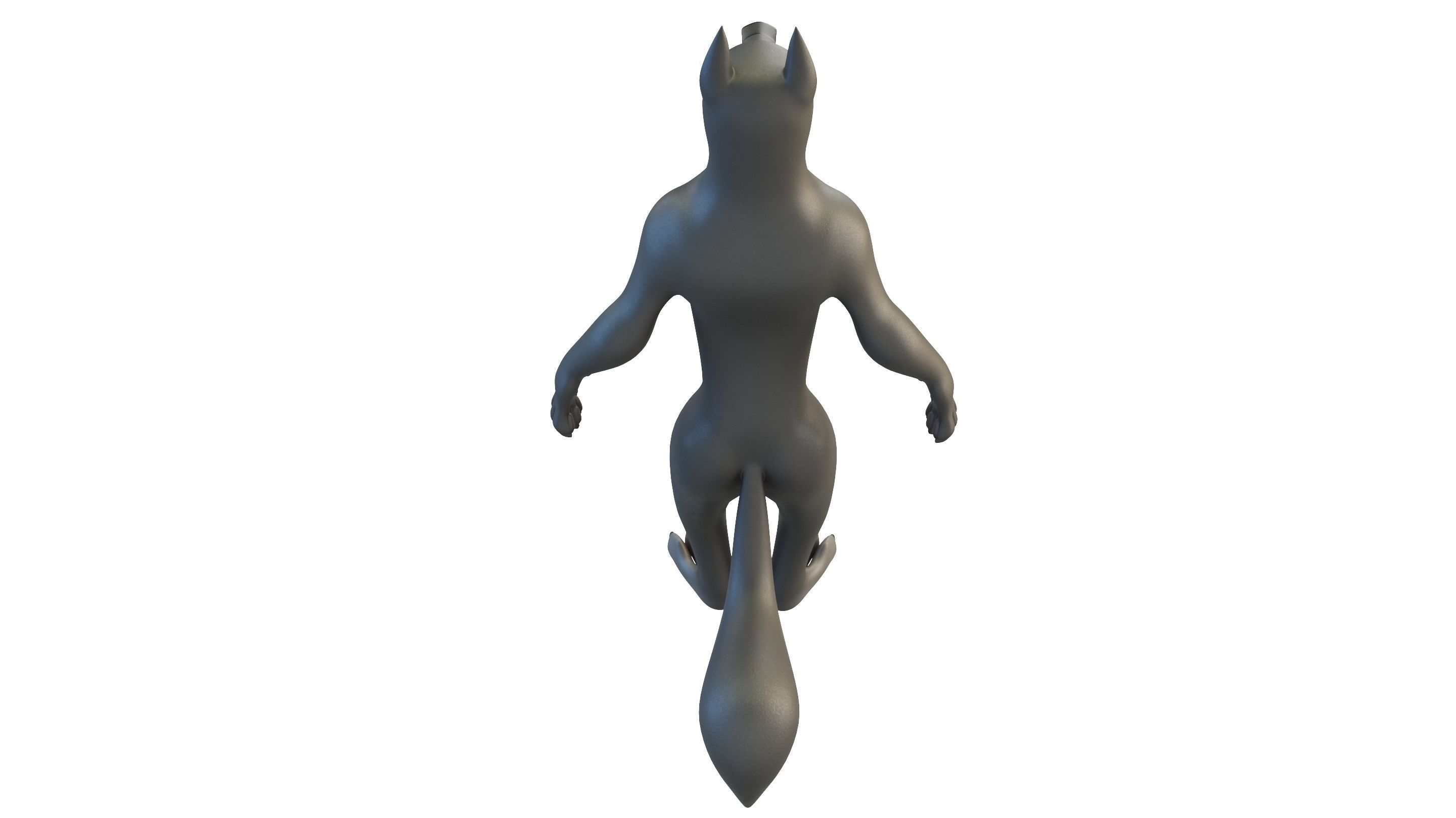 Cartoon Wolf Character 3D model_6
