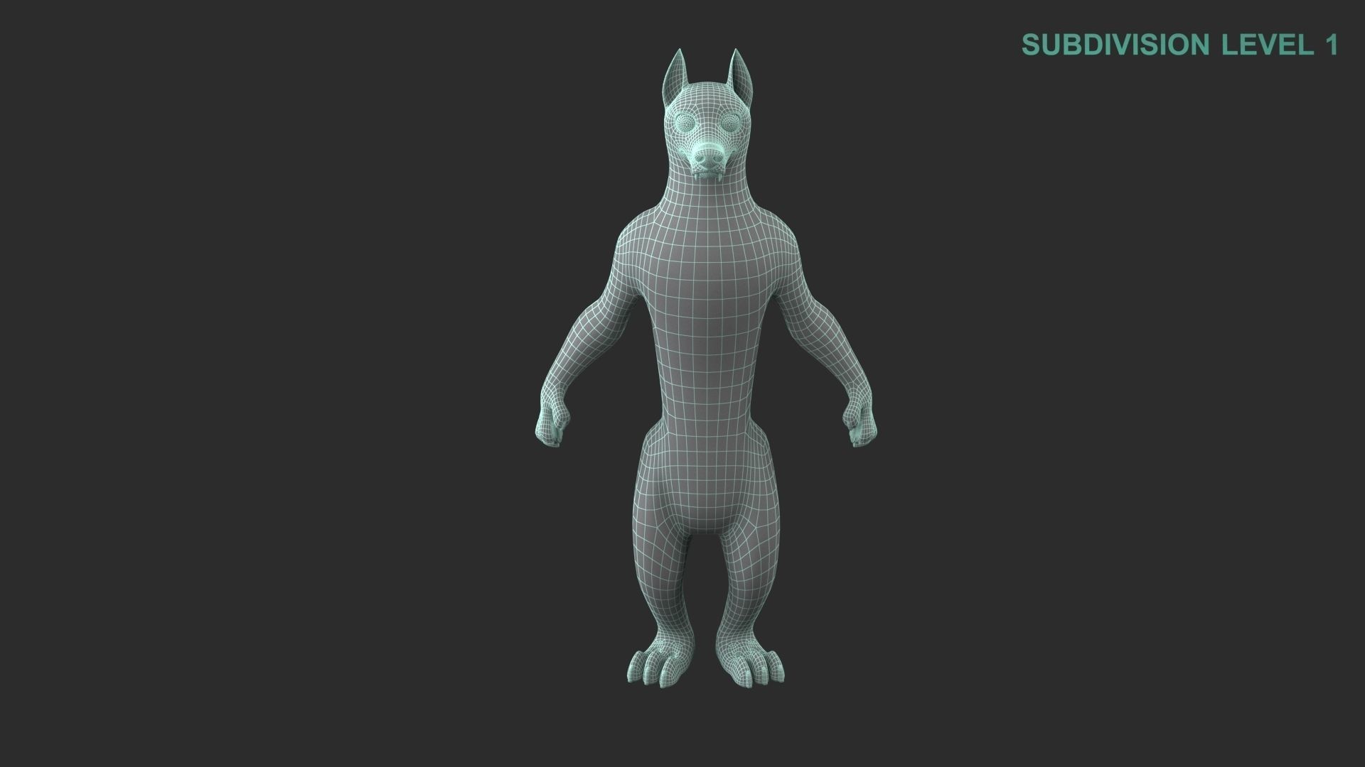 Cartoon Wolf Character 3D model_18