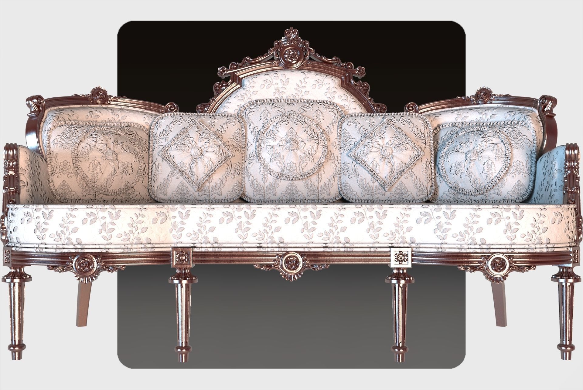 Carved canape for cnc 12 3D model_3