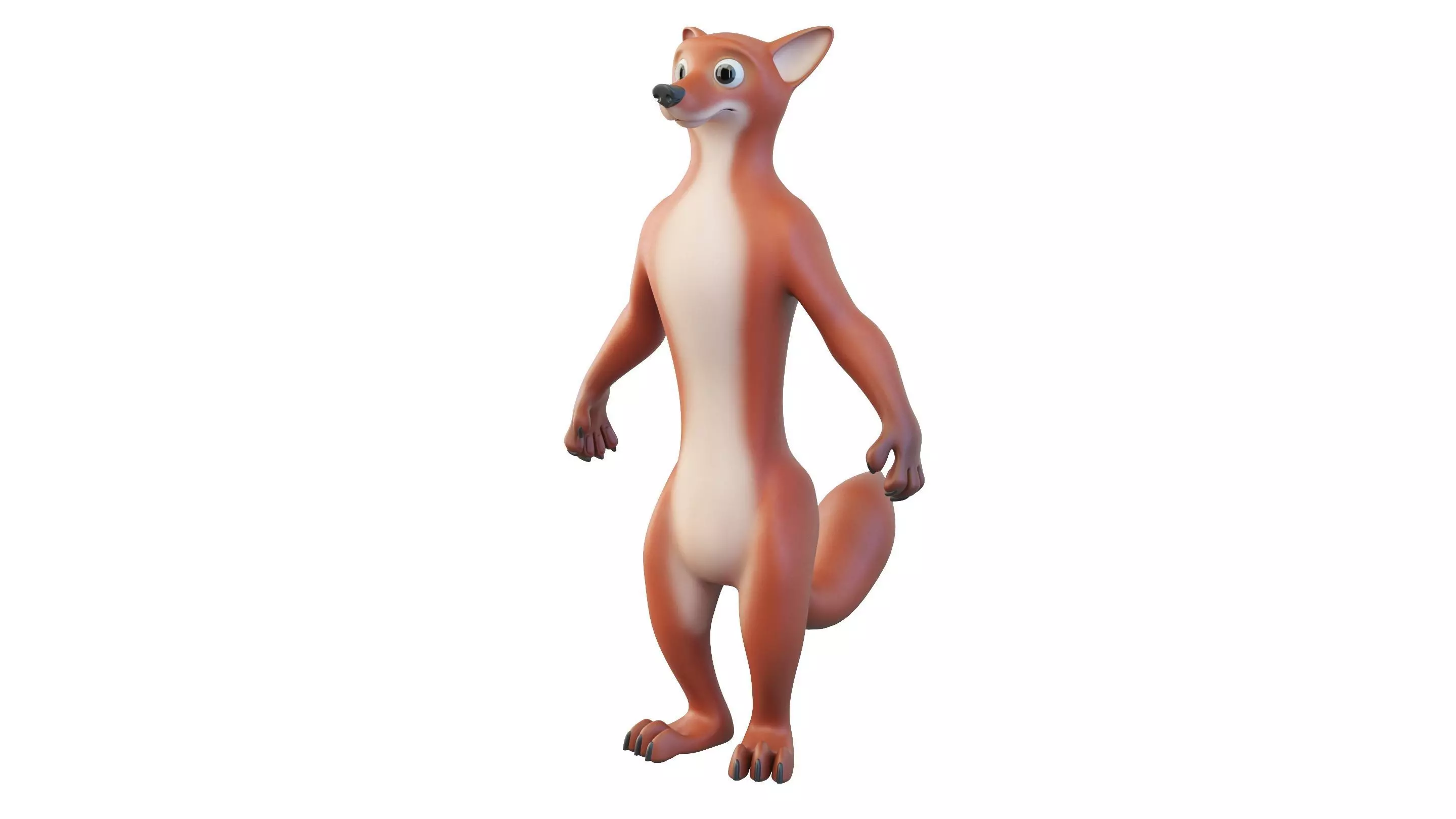 Cartoon Fox Character 3D model