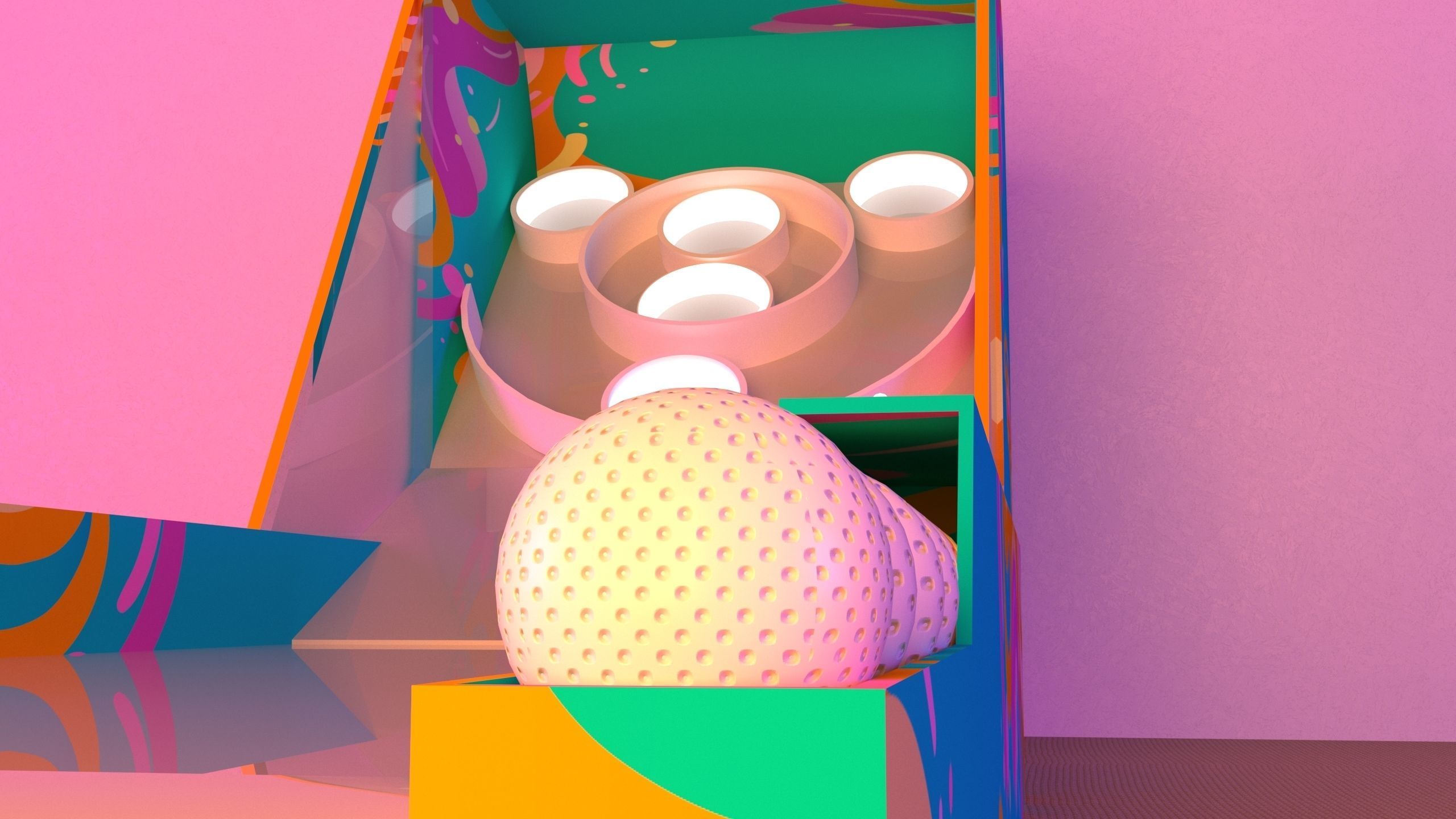 Skee-Ball Low-poly 3D model_2
