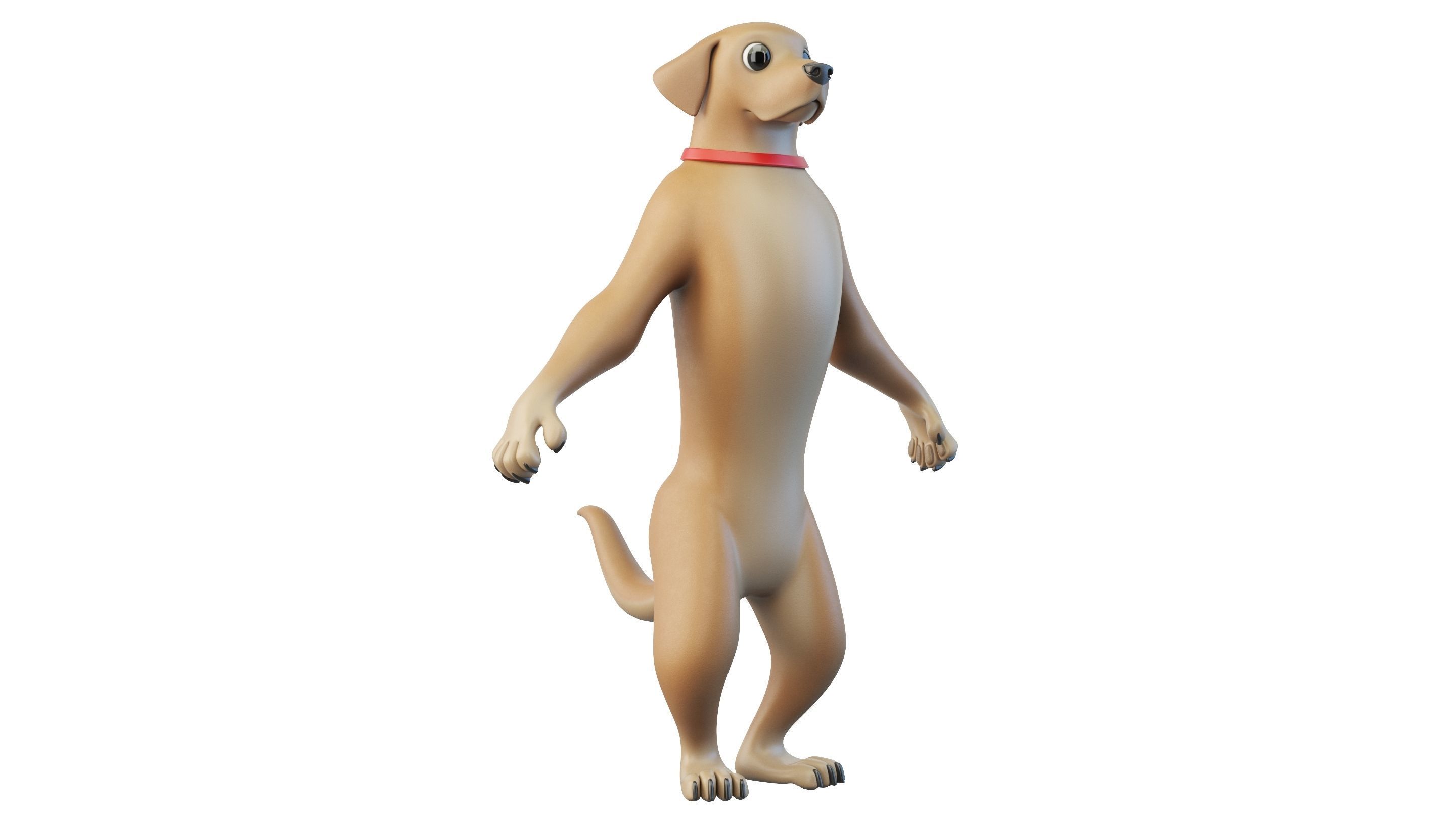 Cartoon Dog Character 3D model_2