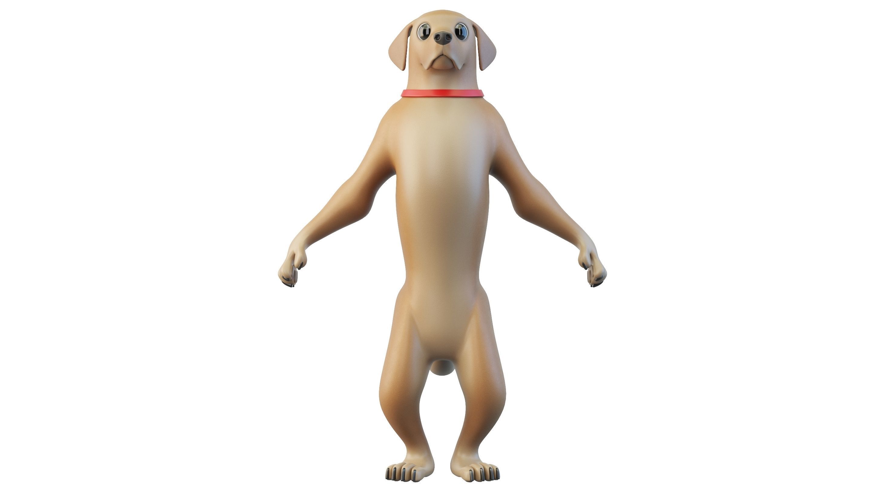 Cartoon Dog Character 3D model_1