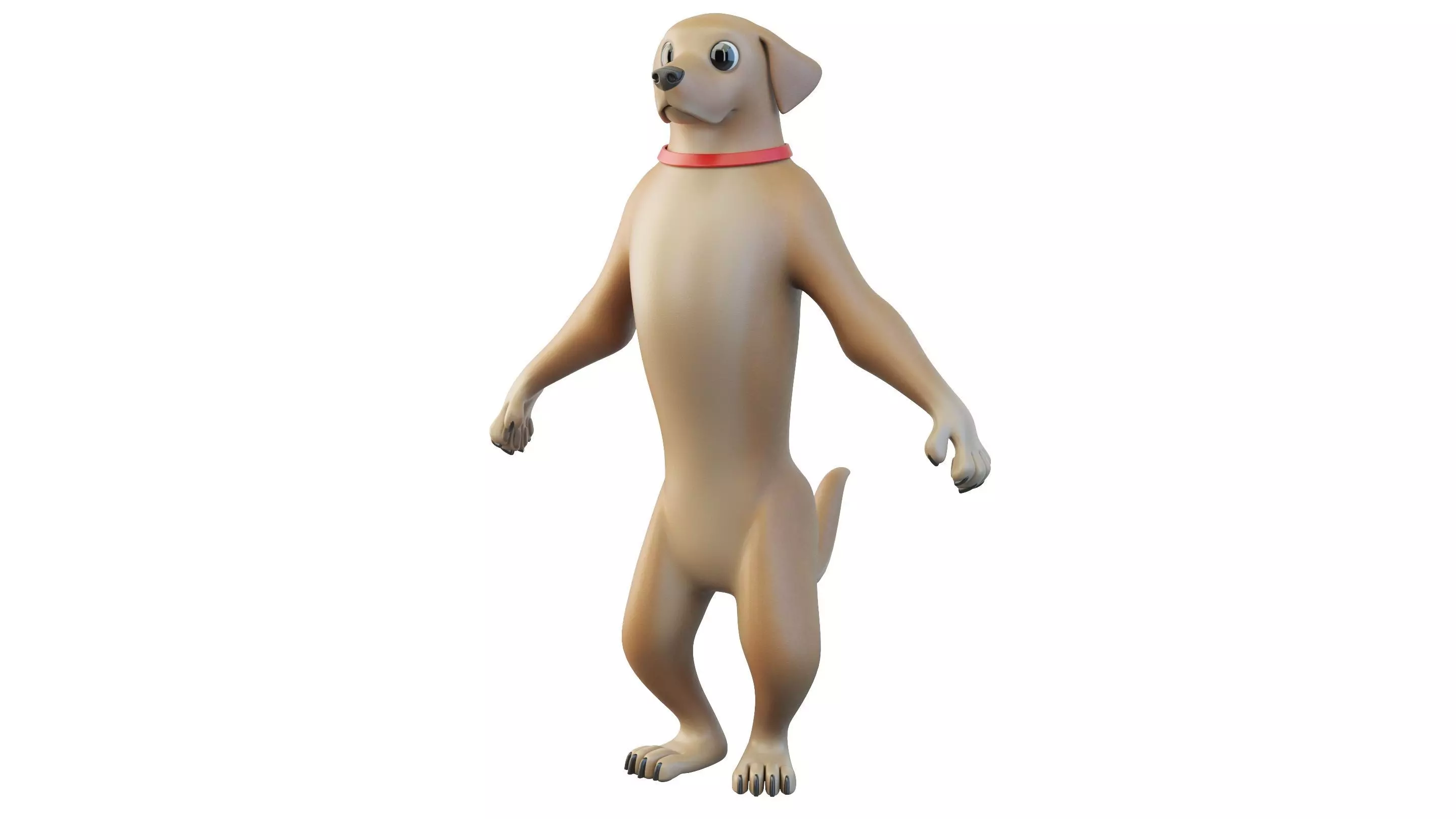 Cartoon Dog Character 3D model_0