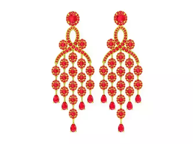 5834 luxury asian diamond earrings