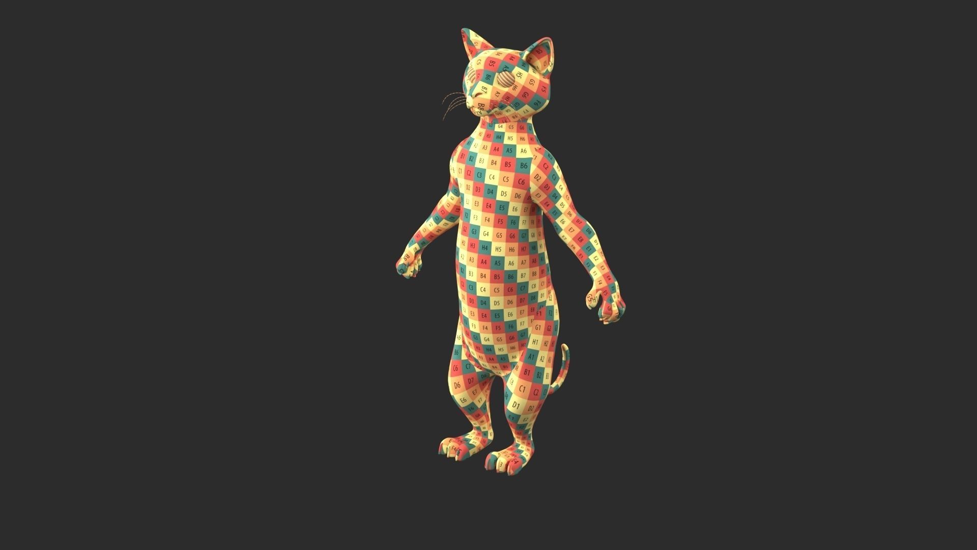 Cartoon Cat Character 3D model_12