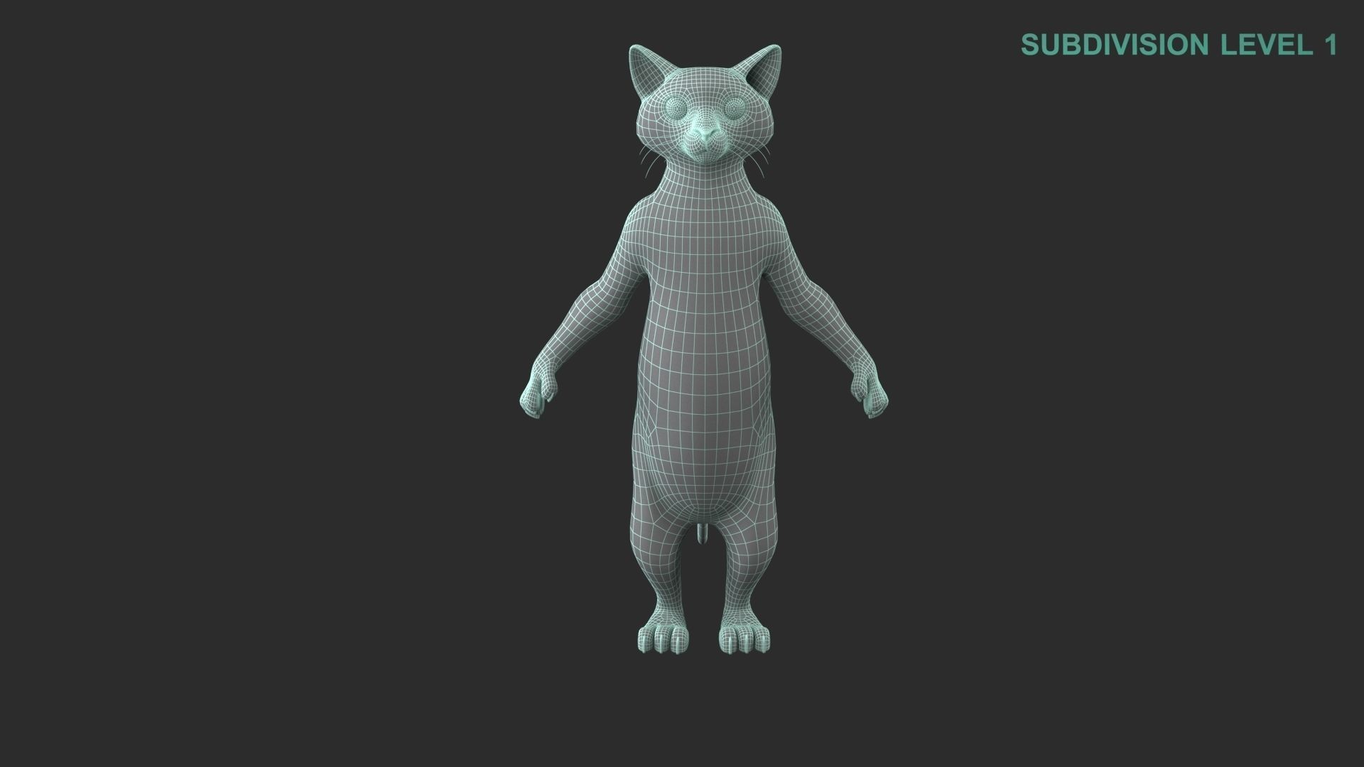 Cartoon Cat Character 3D model_17