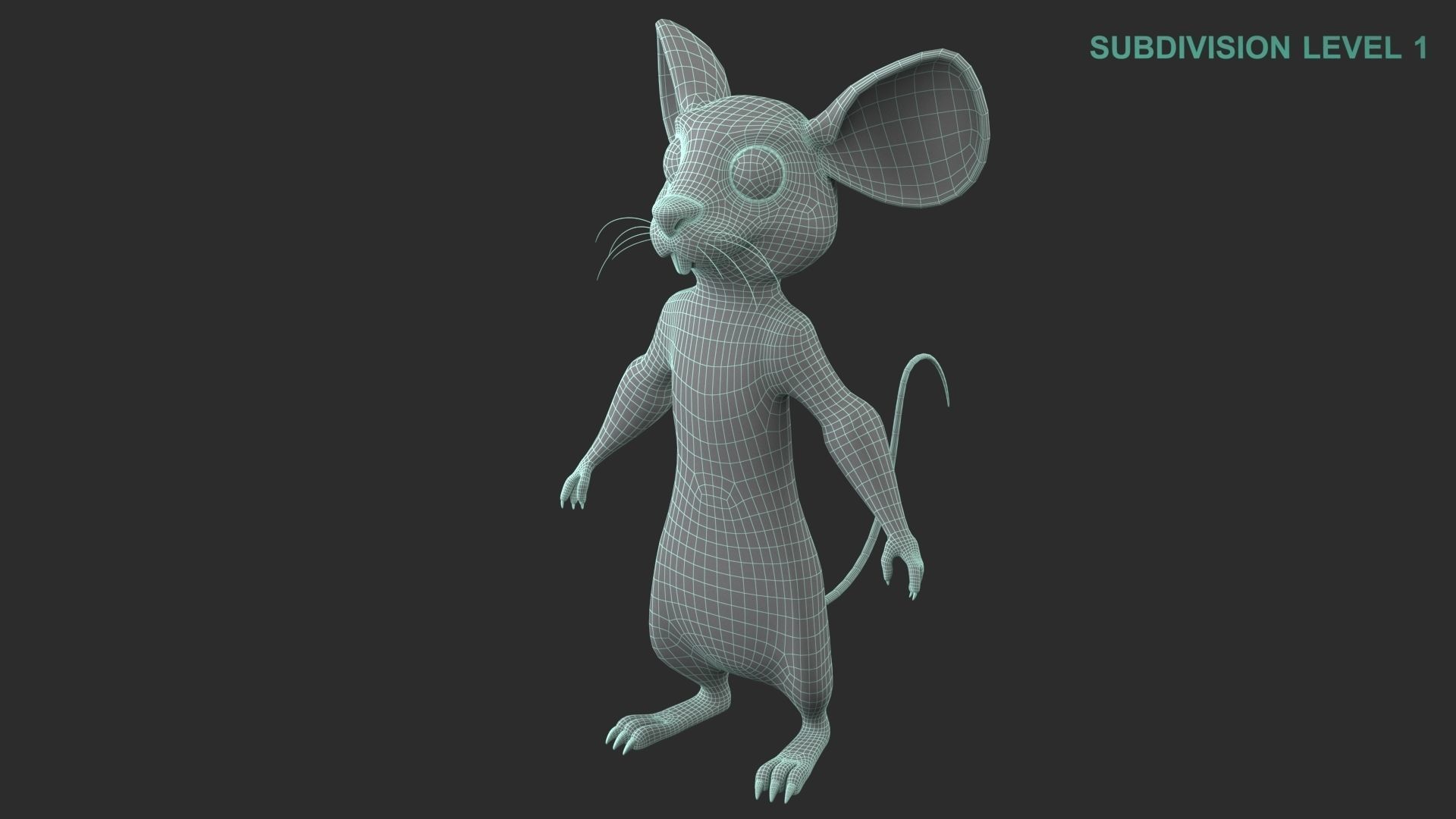 Cartoon Mouse Character 3D model_16