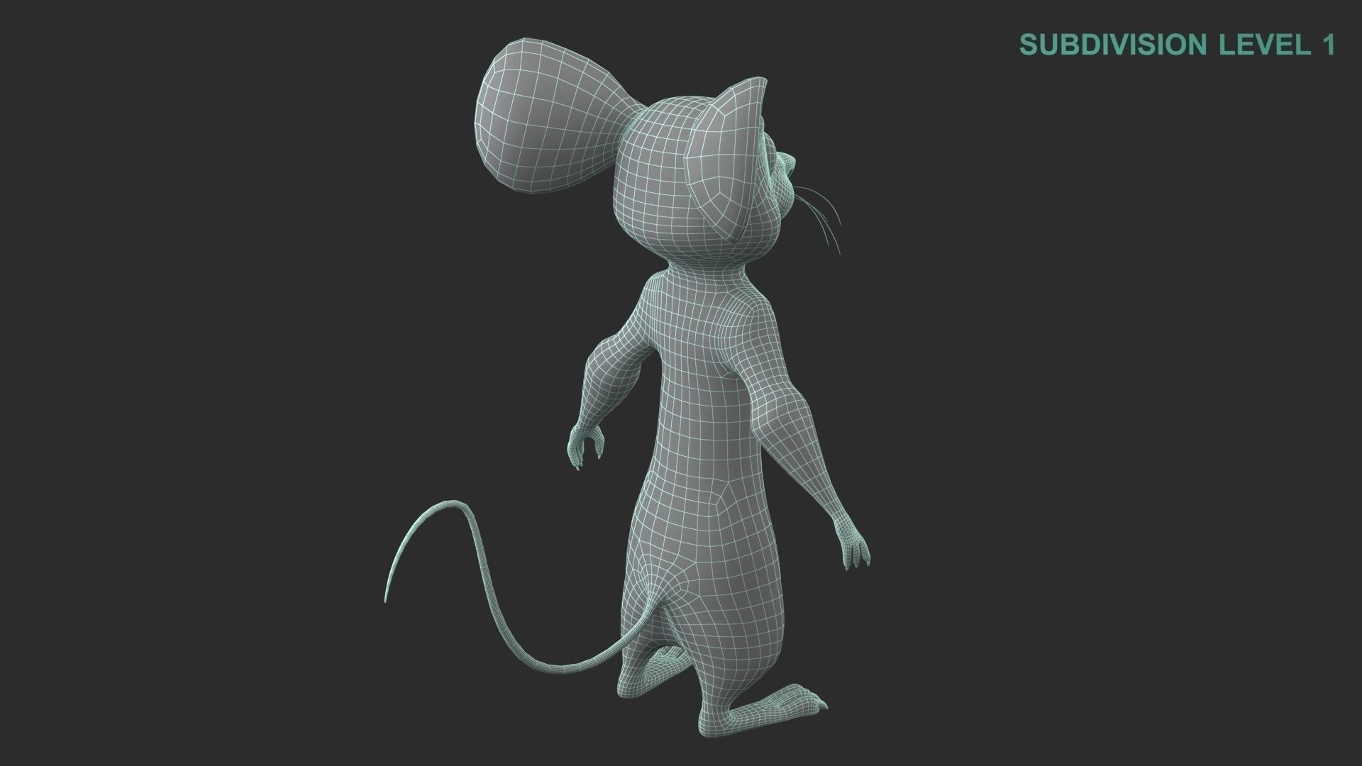 Cartoon Mouse Character 3D model_18