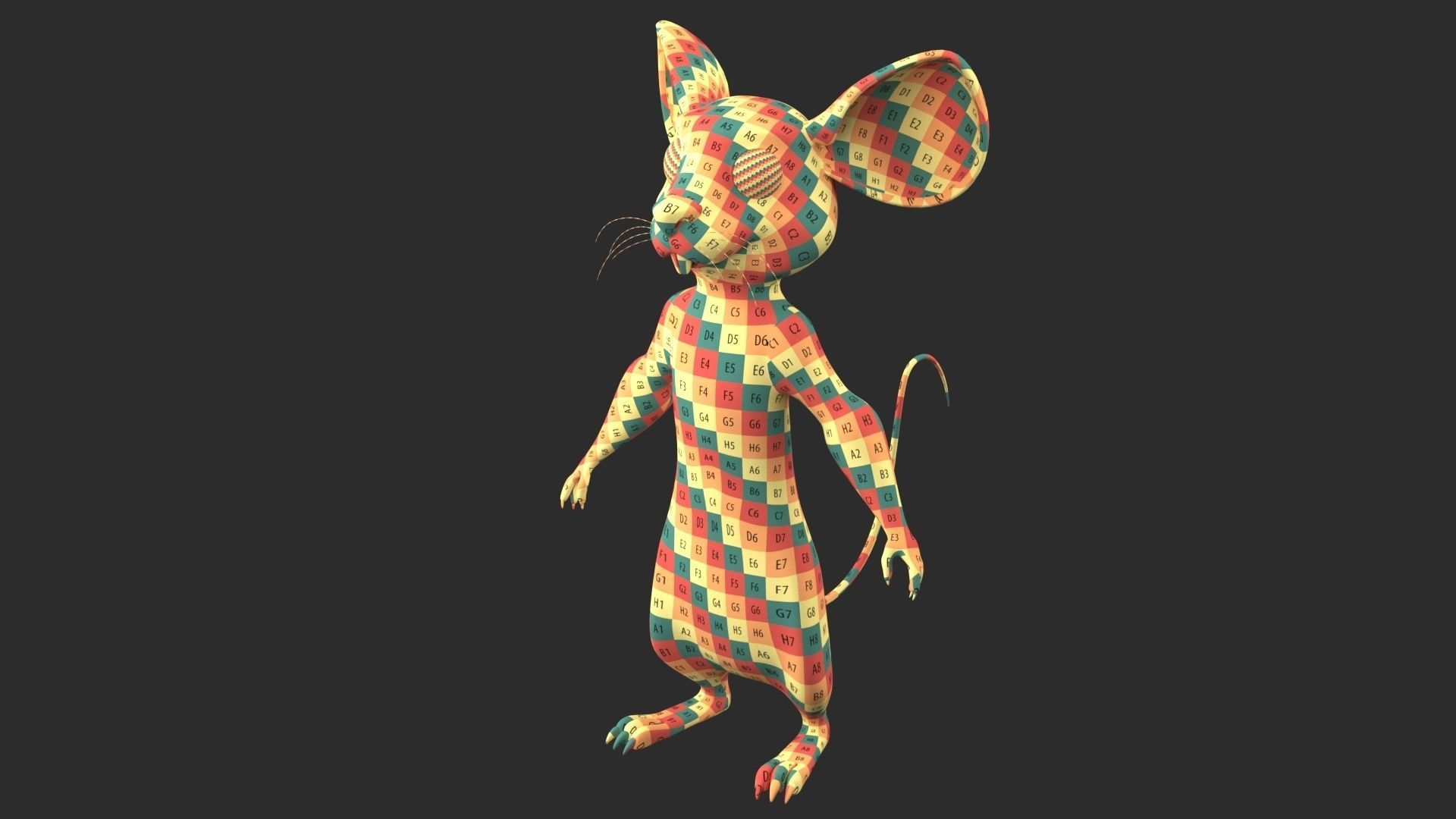 Cartoon Mouse Character 3D model_12