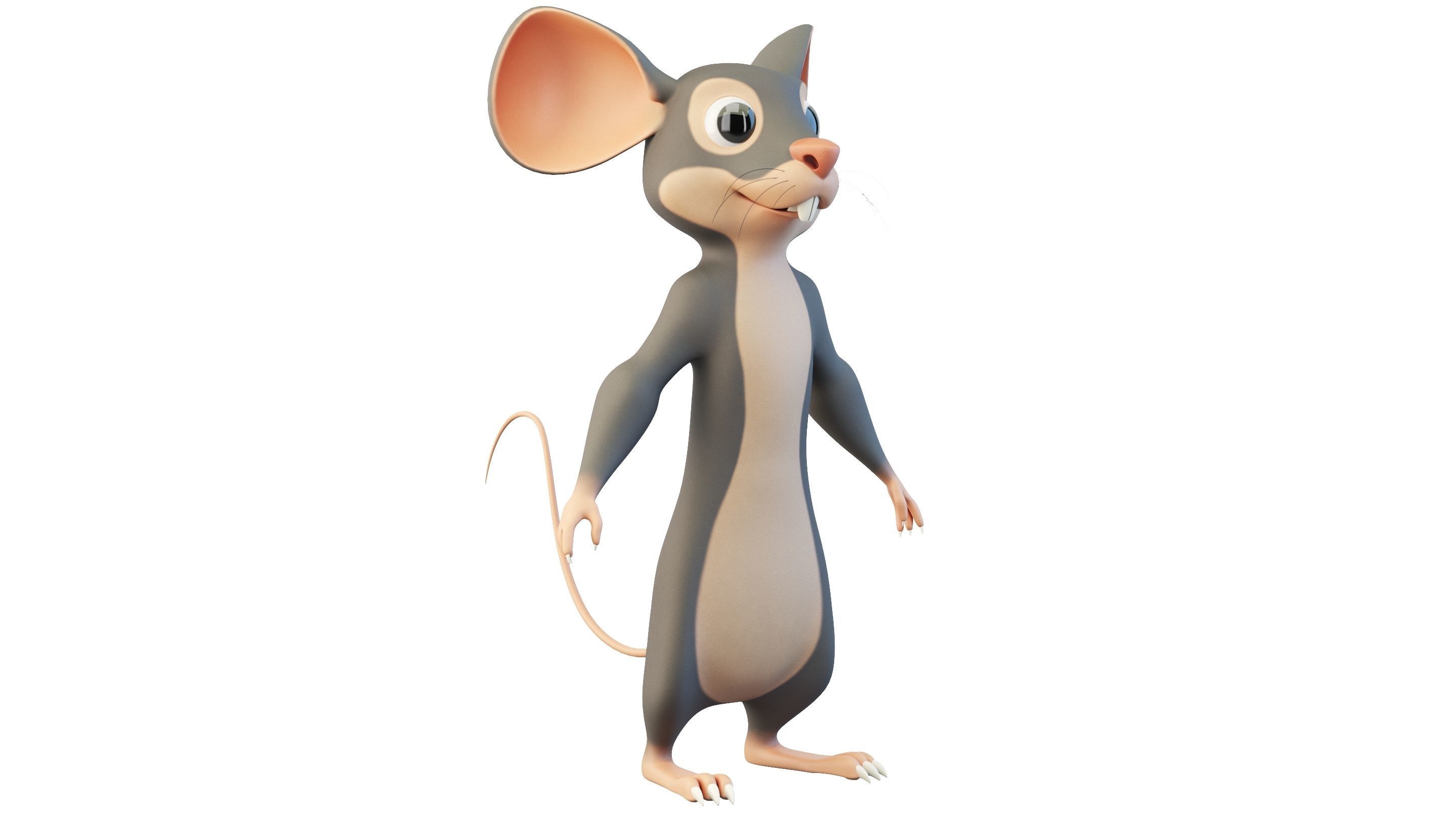 Cartoon Mouse Character 3D model_2