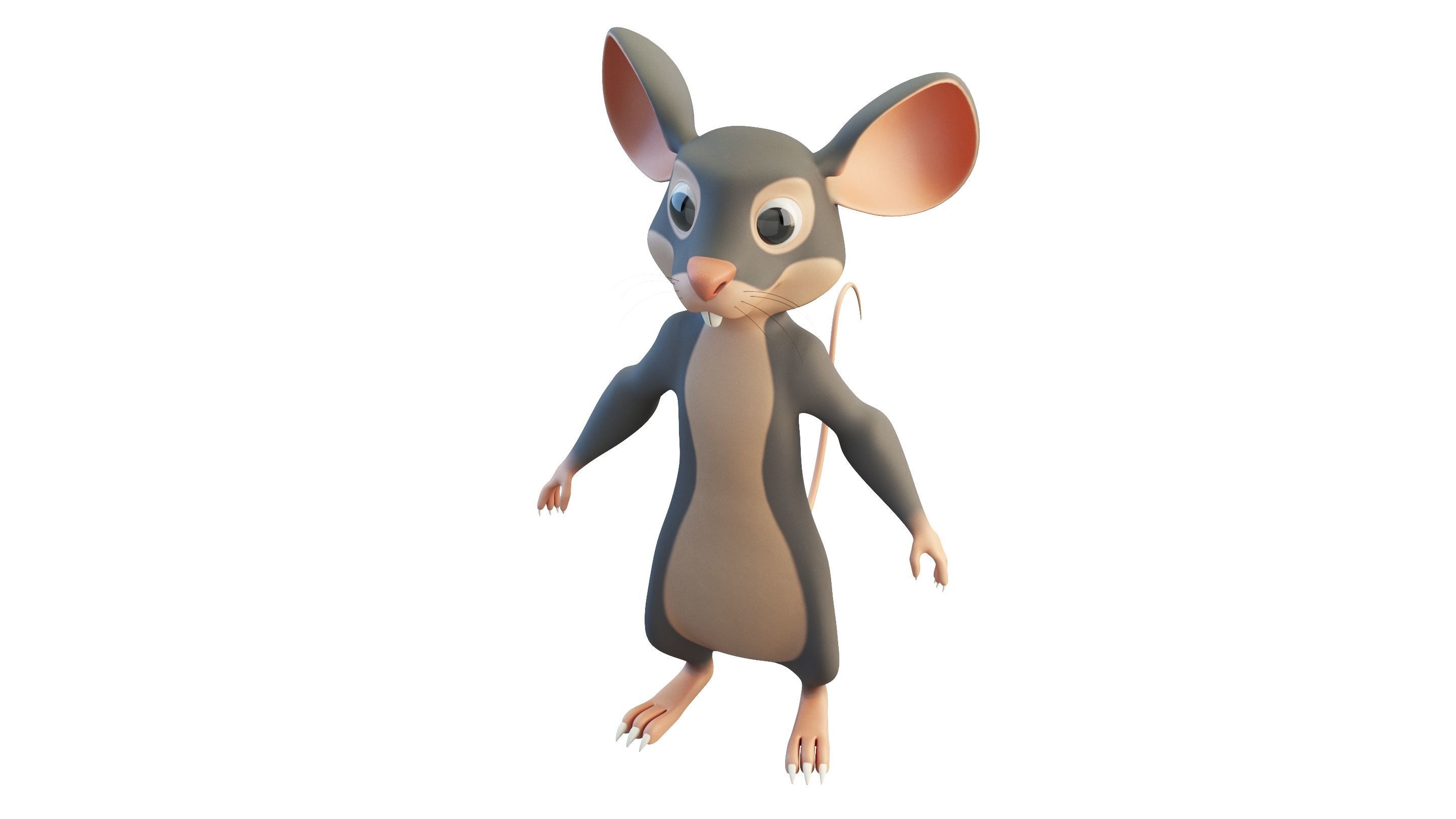 Cartoon Mouse Character 3D model_7