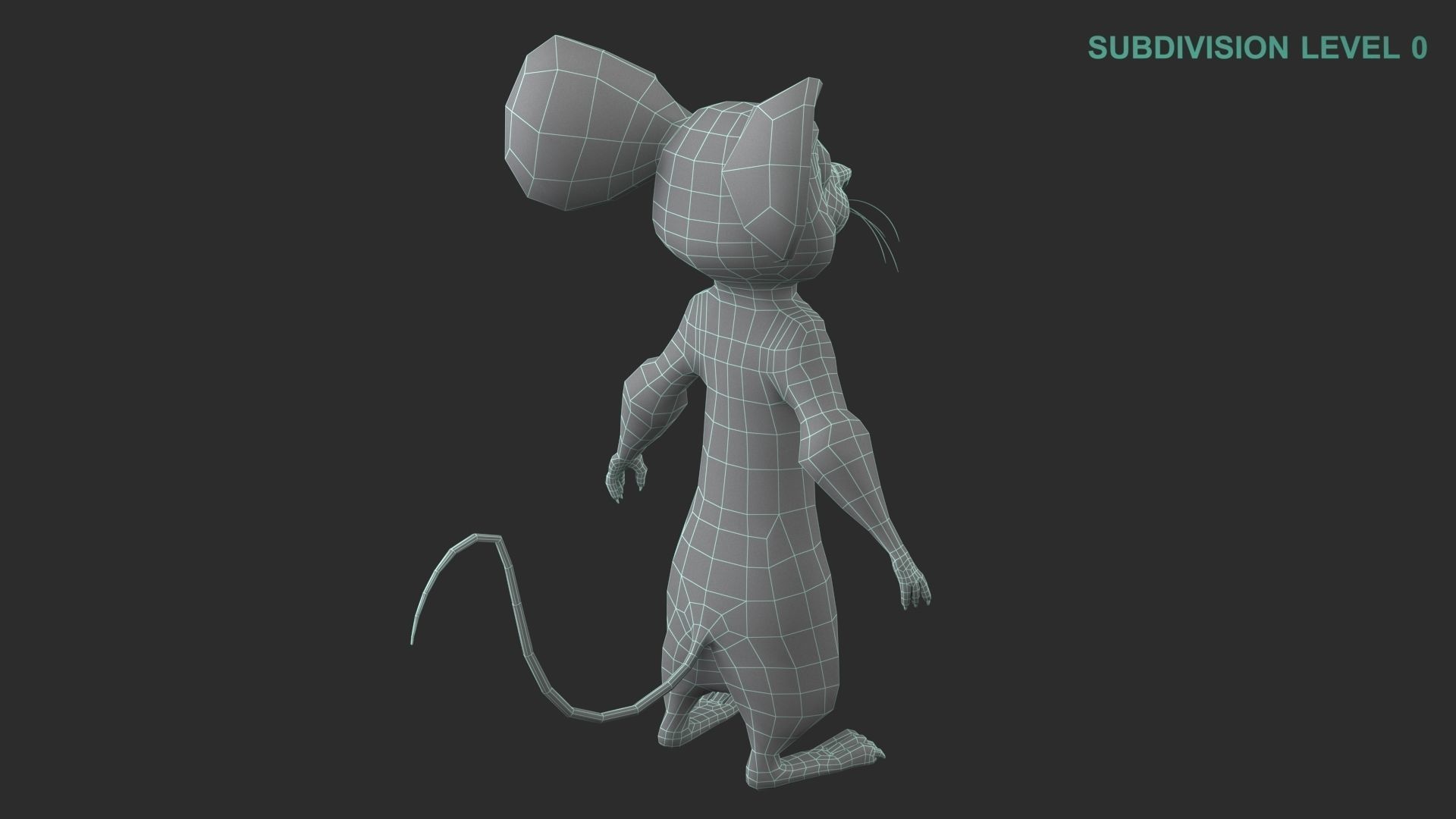 Cartoon Mouse Character 3D model_21